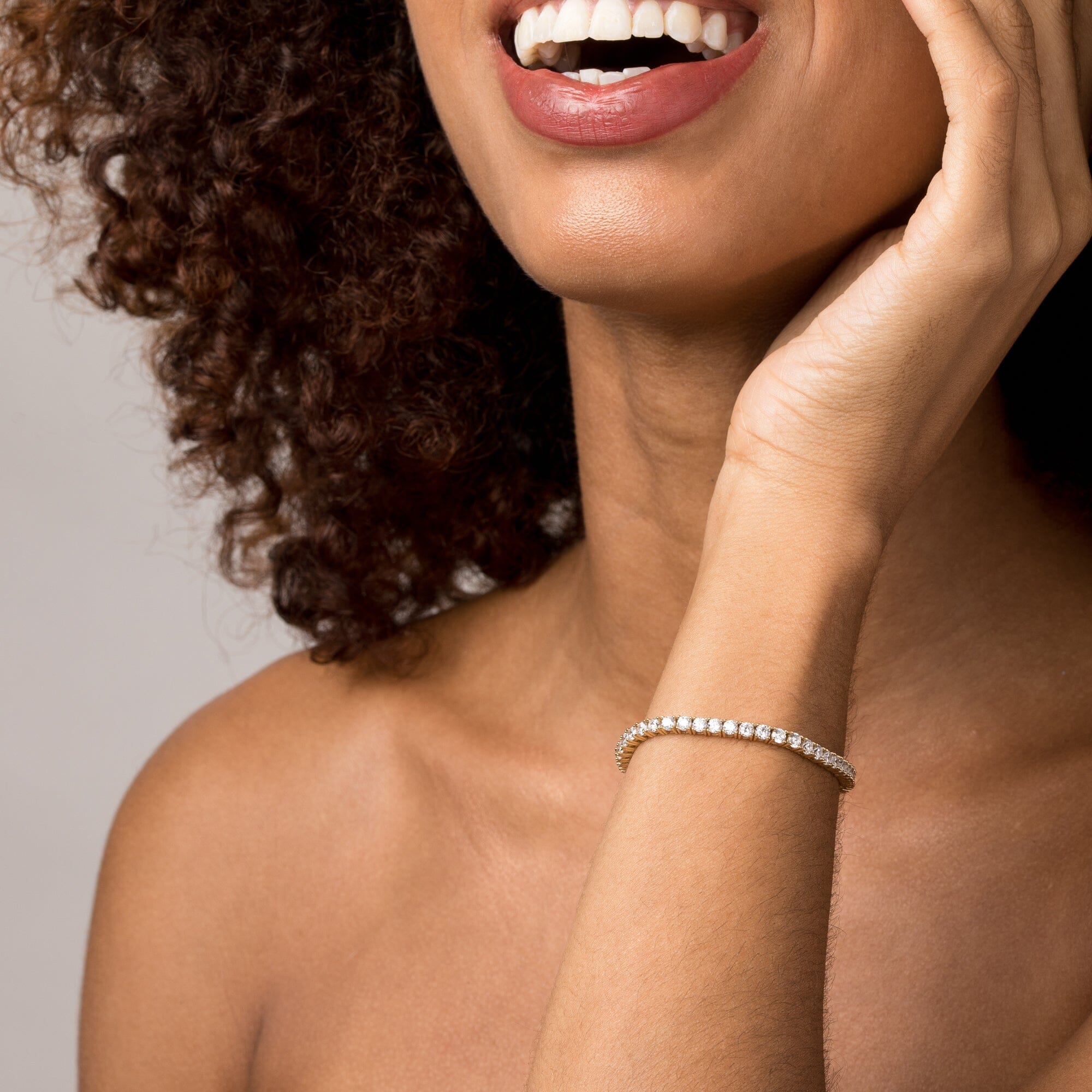 Lab Grown White Sapphire Tennis Bracelet