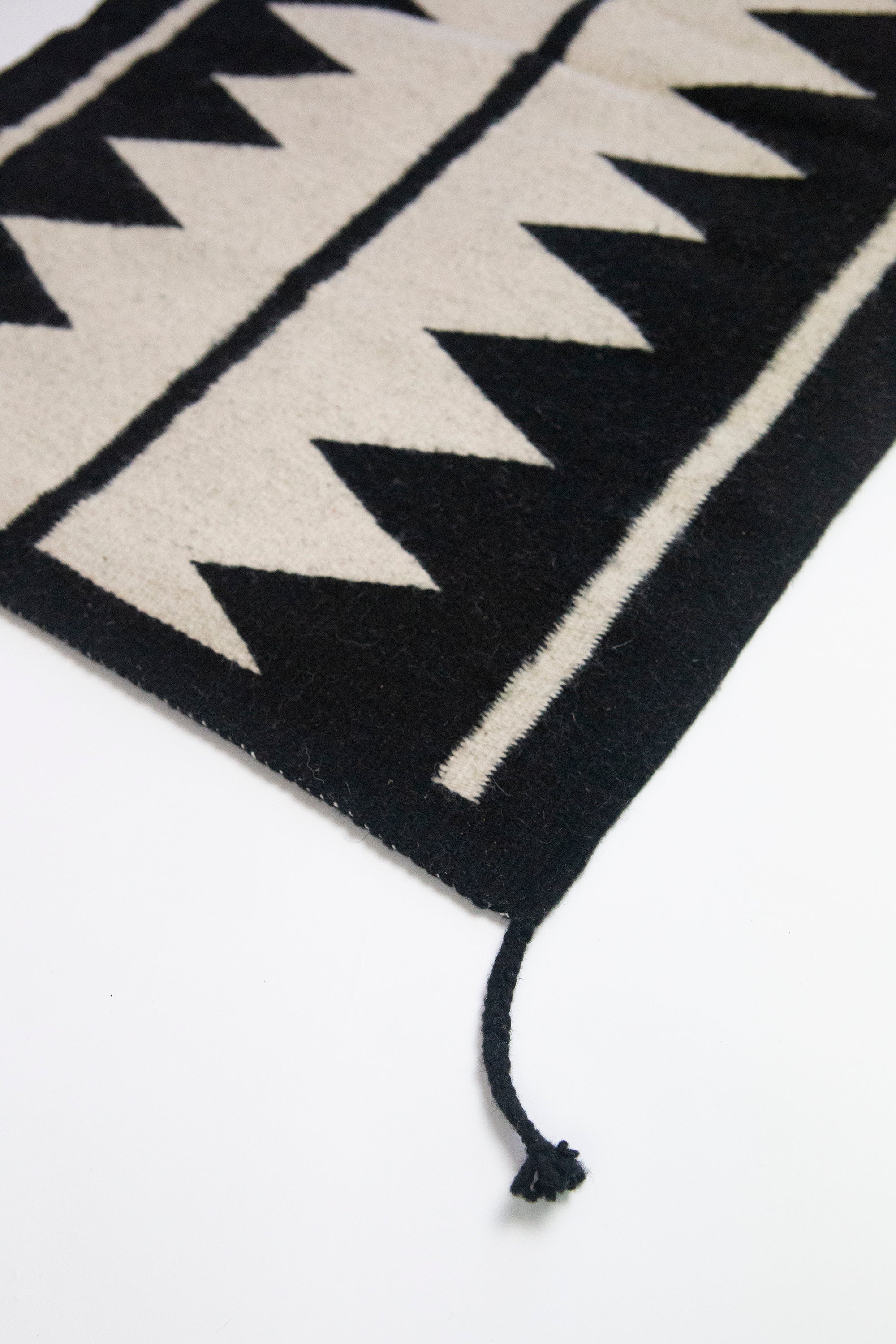 Zapotec Rug 5 (Black & Ivory)