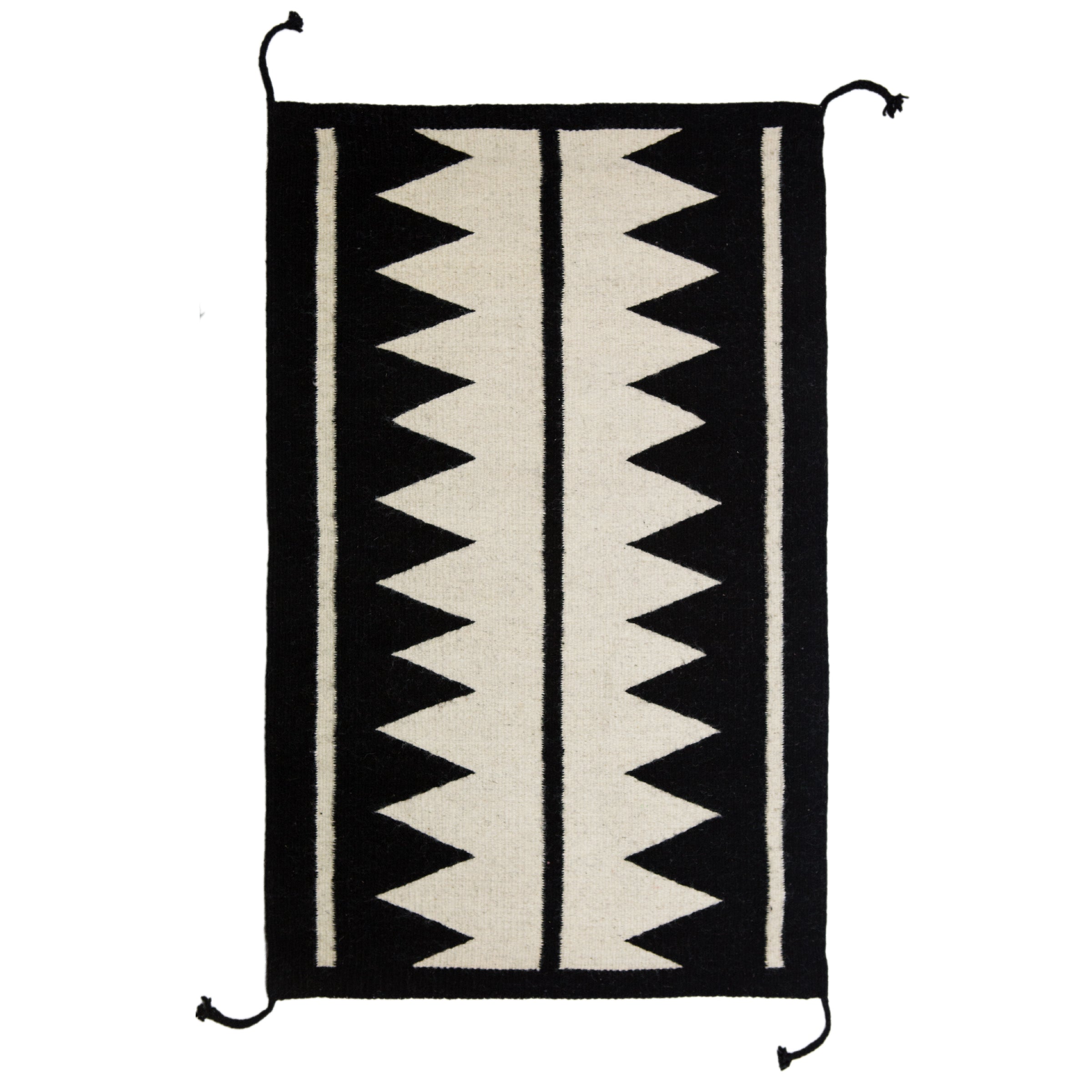 Zapotec Rug 5 (Black & Ivory)