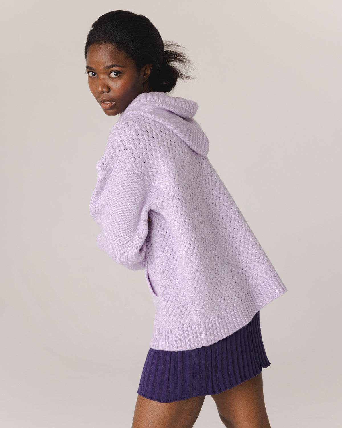 Žilvinas Merino Wool Hoodie (Lilac)