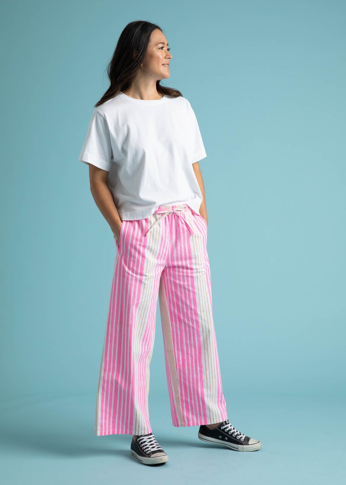 Shore Pant (Baked Clay & Neon Pink)