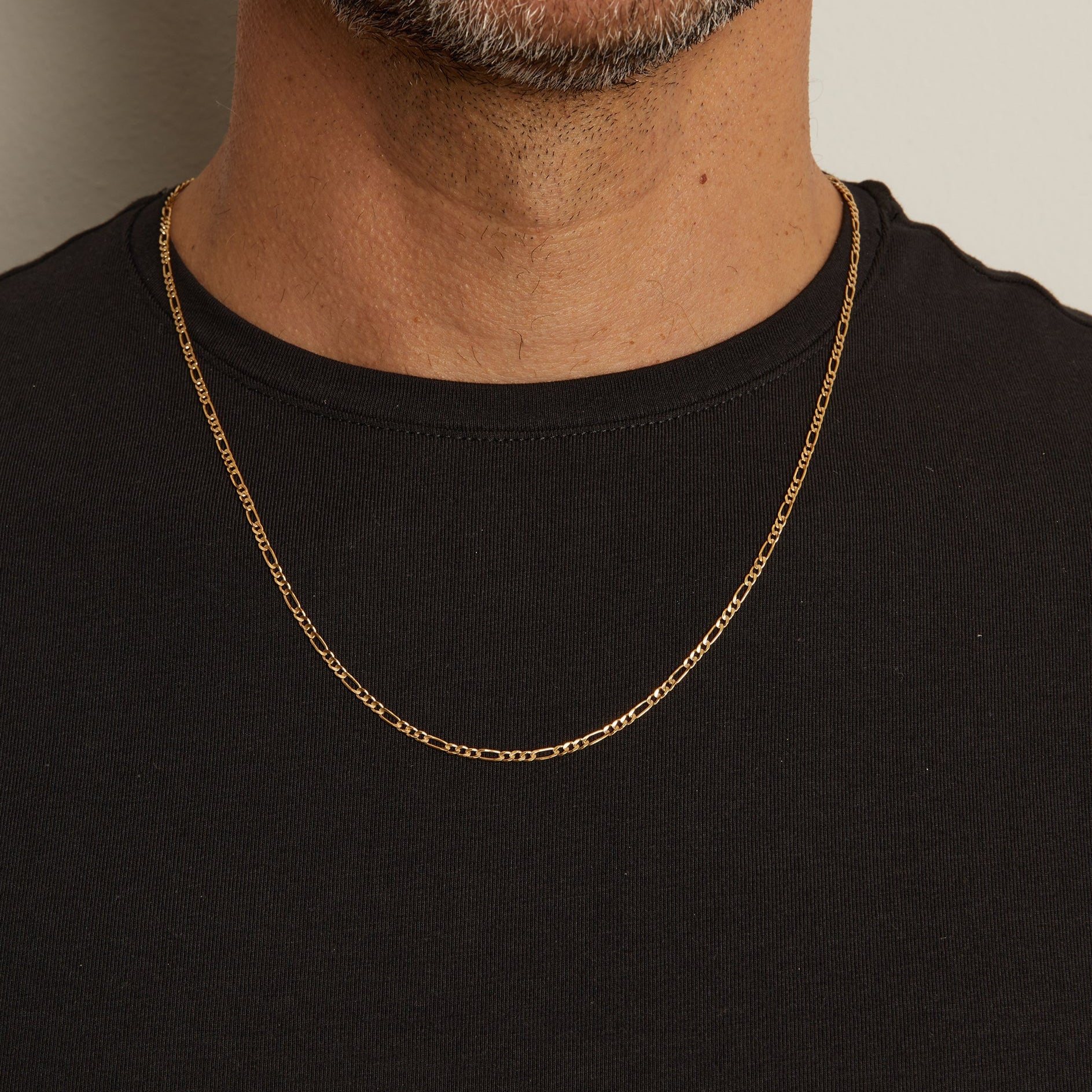 Medium Gold Figaro Chain Necklace
