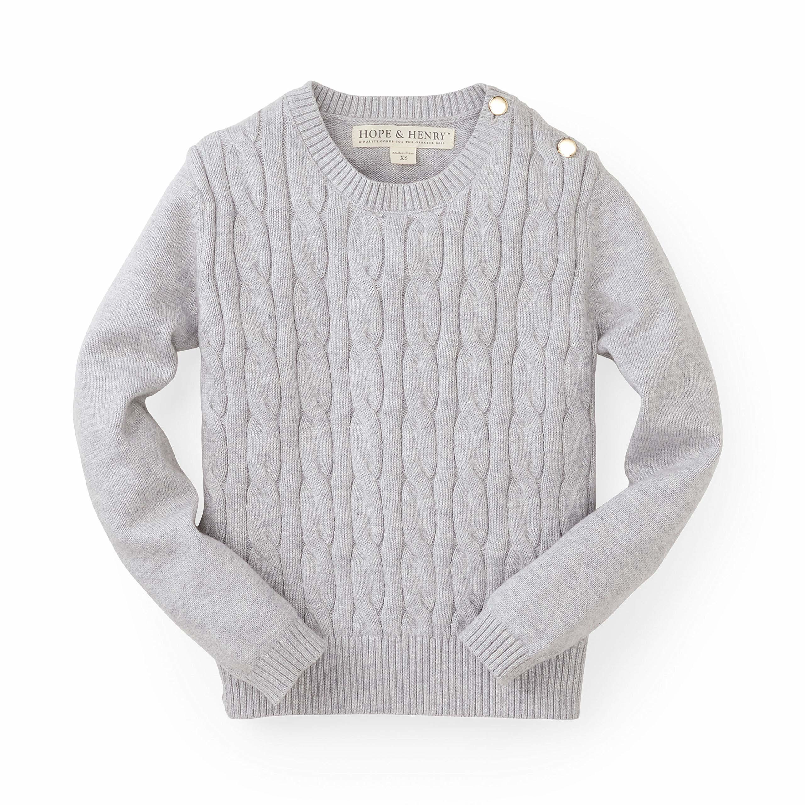 Cable Front Sweater (Gray Heather)