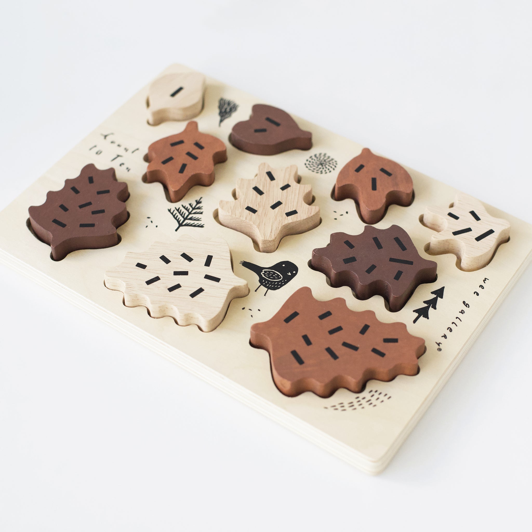 Wooden Tray Puzzle (Count to 10 Leaves)