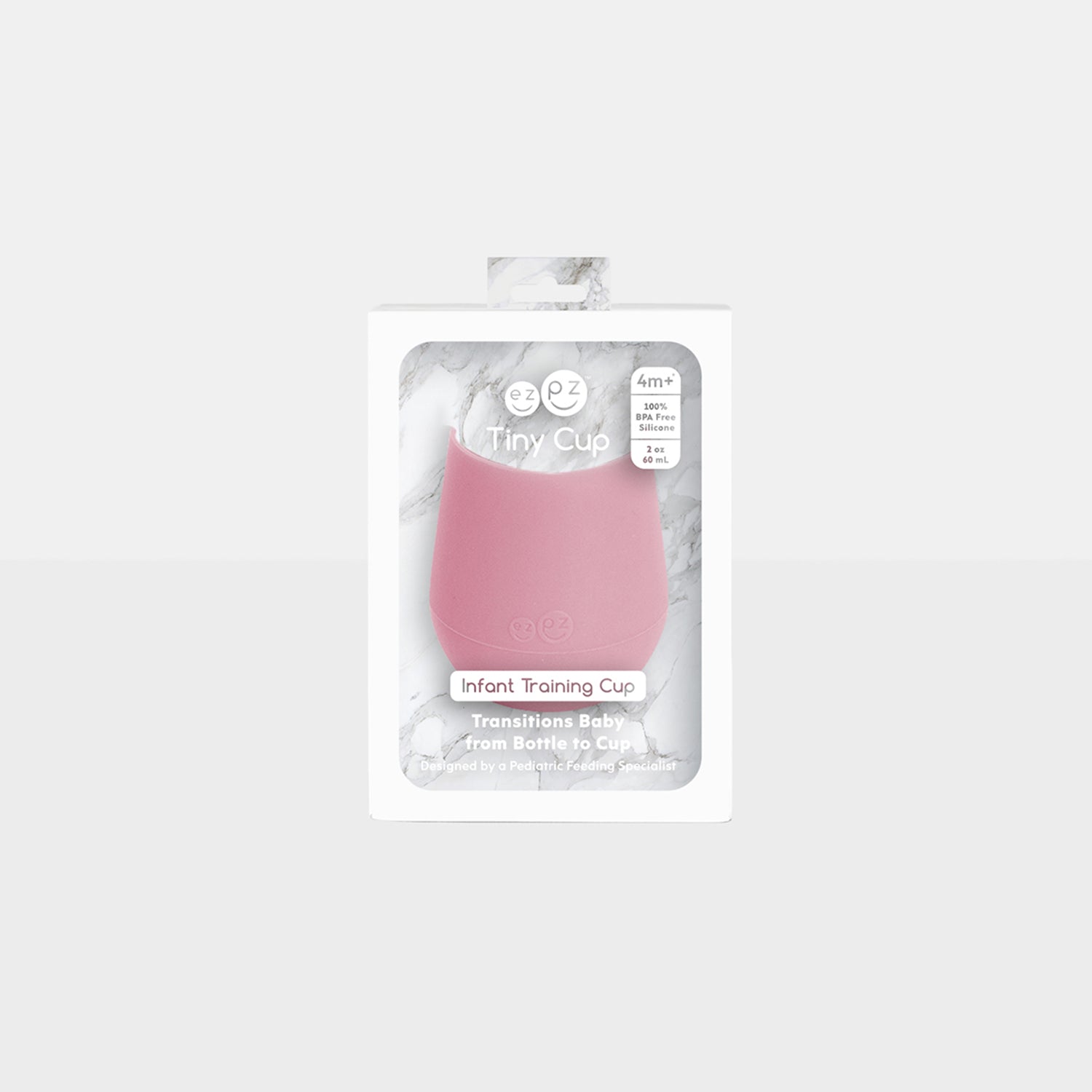 The Tiny Cup in Blush by ezpz / Open-Top, Silicone Drinking Cup for Babies #color_blush