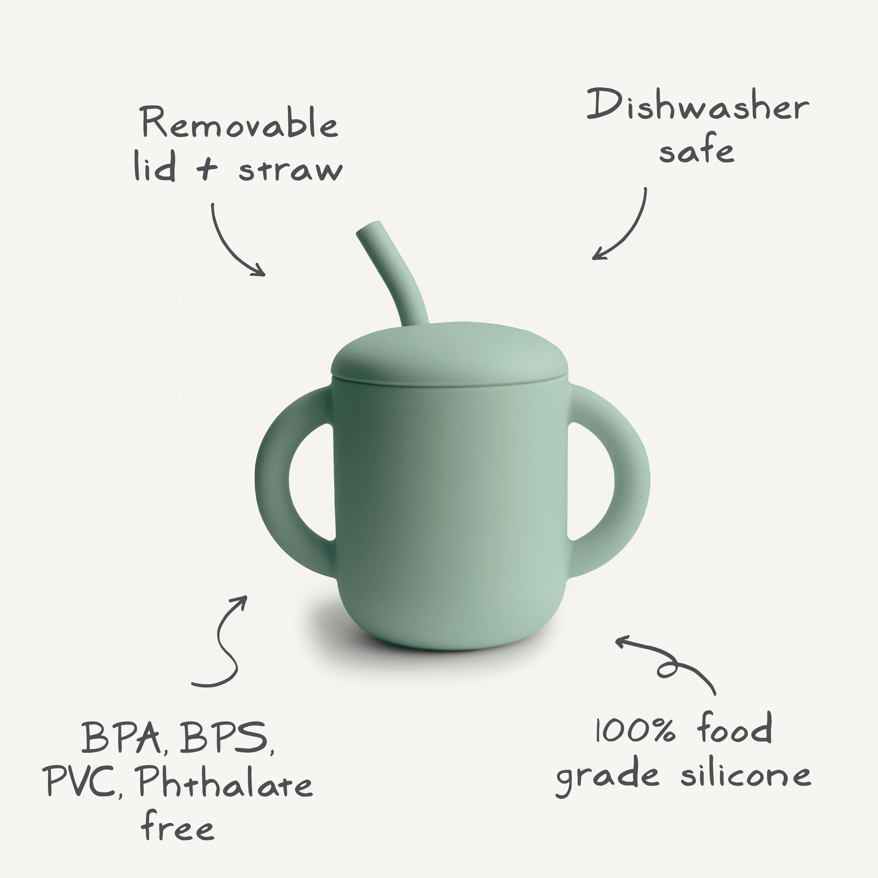 Silicone Training Cup and Straw