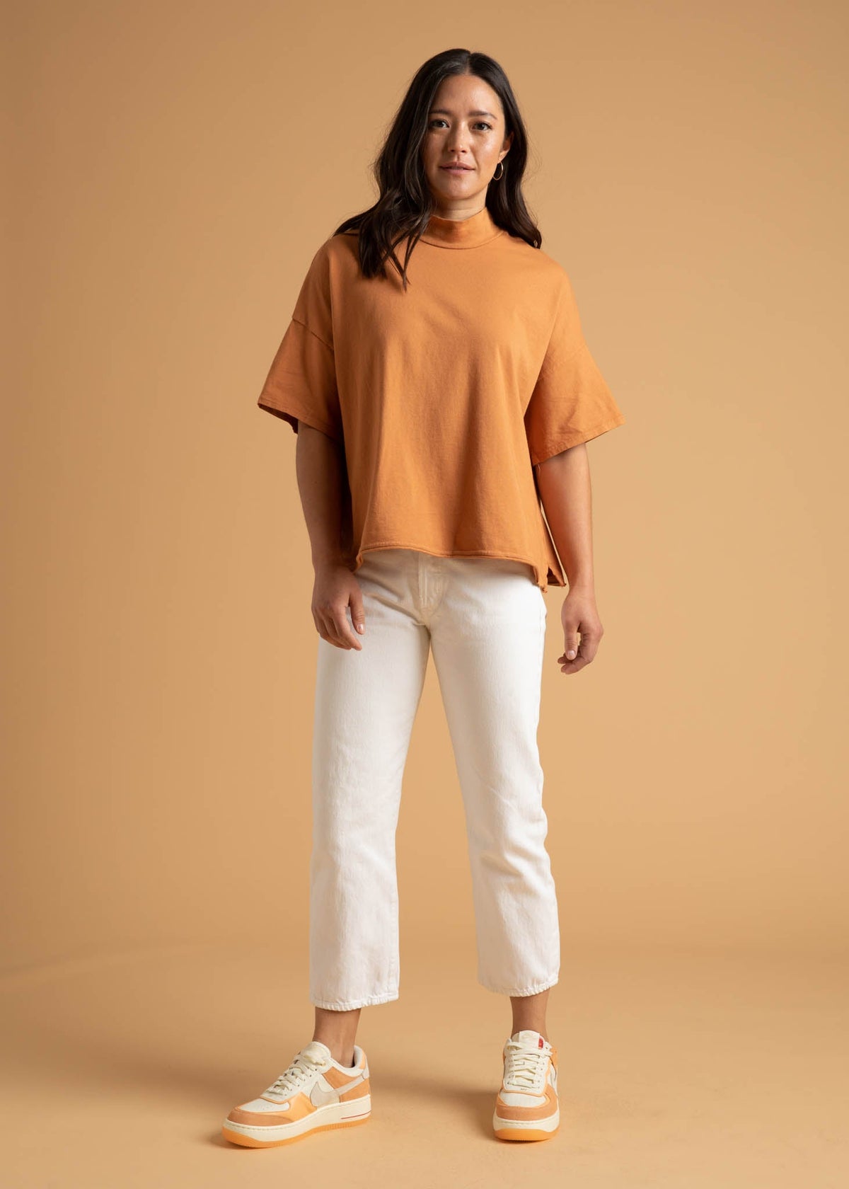 Mare Mock Neck Top (Marigold)