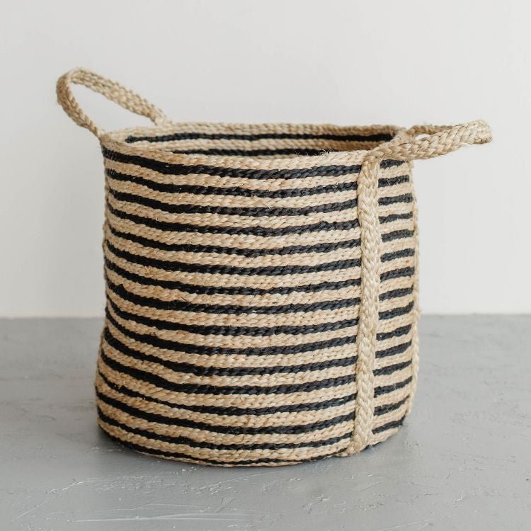 Jute Laundry Basket (Round)