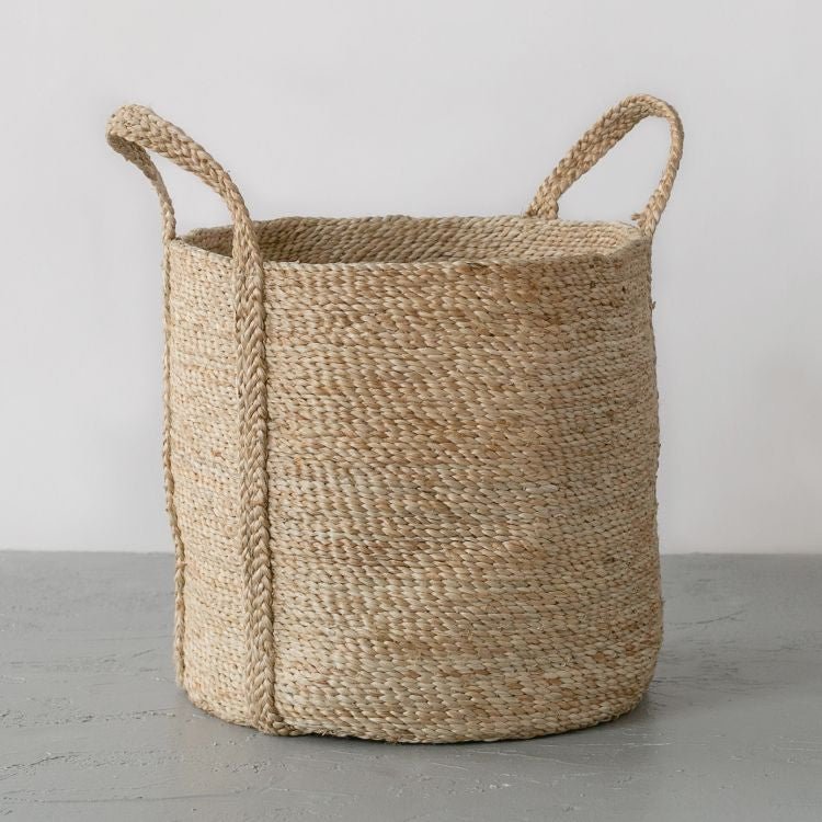 Jute Laundry Basket (Round)