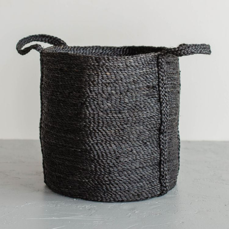 Jute Laundry Basket (Round)