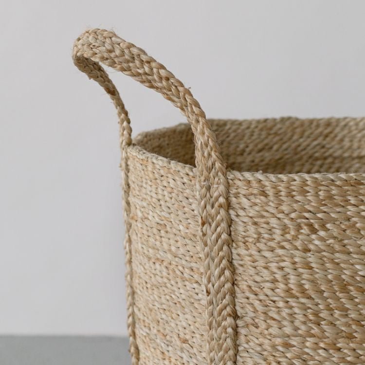 Jute Laundry Basket (Round)