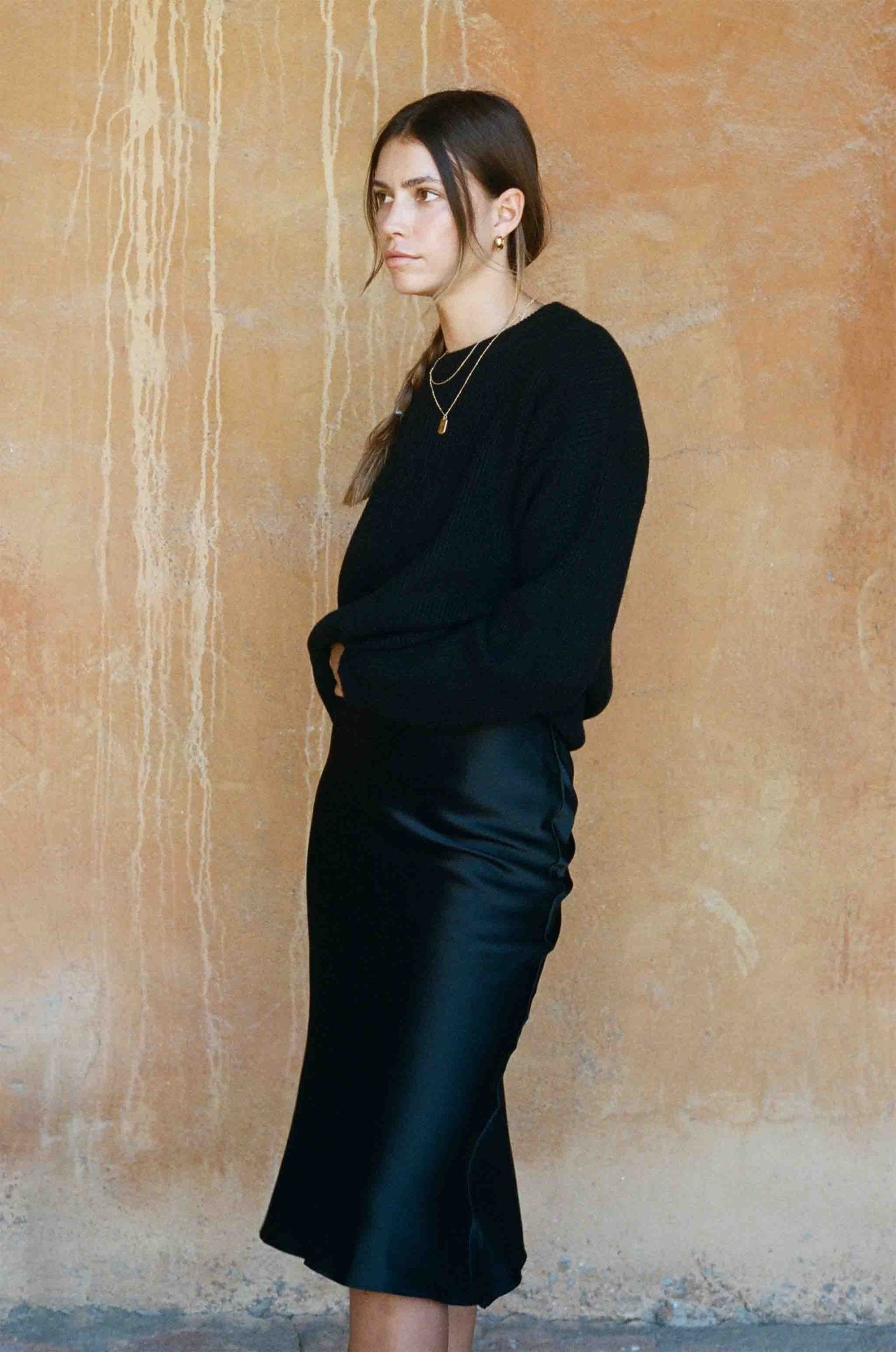 Kendall Slip Skirt (Black)