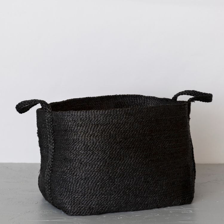 Large Jute Basket (Charcoal)