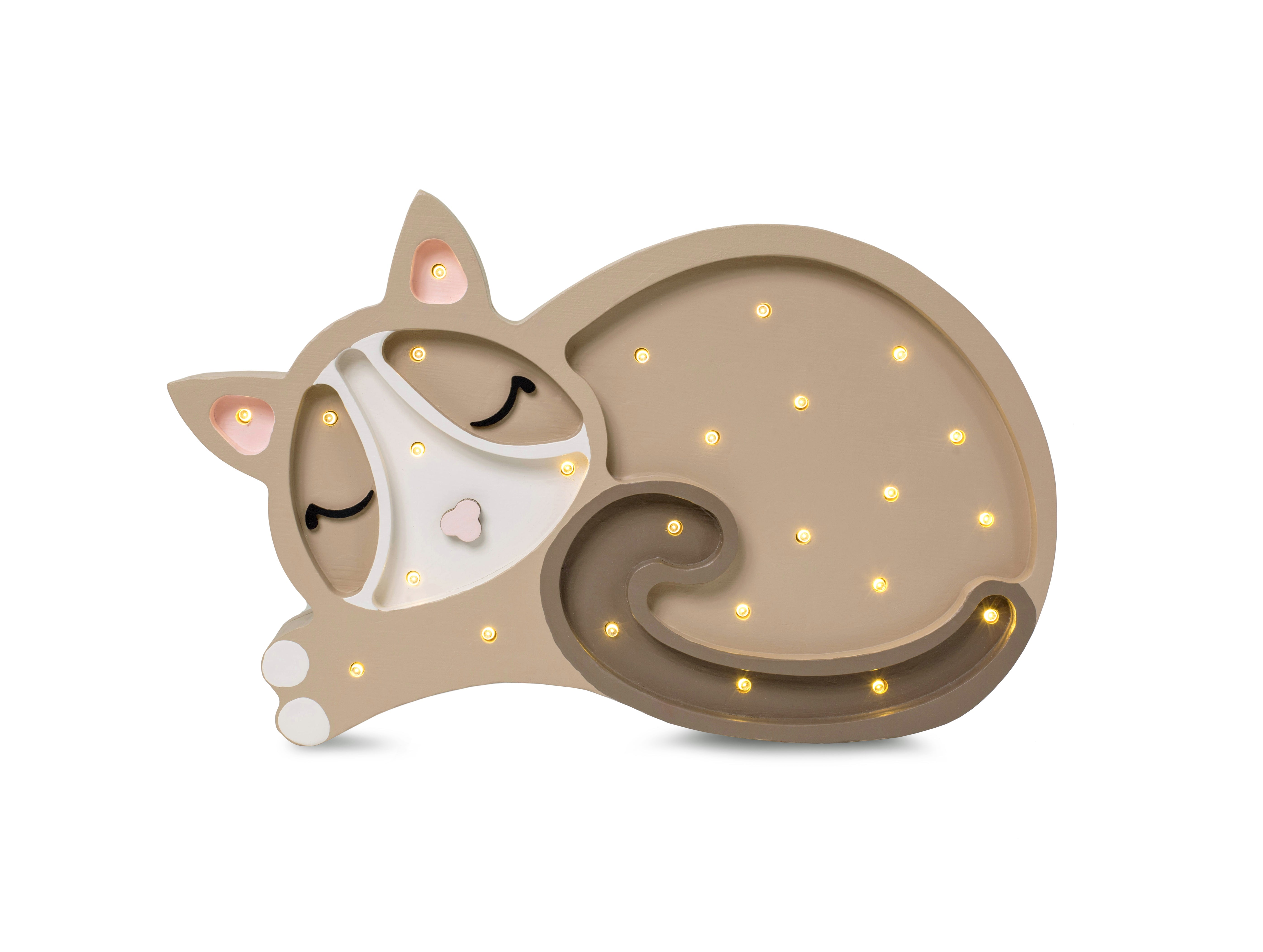 Cappuccino Cat Lamp by Little Lights – LED night light for kids’ room décor