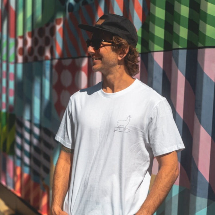 Surfing Llama Tee (White)