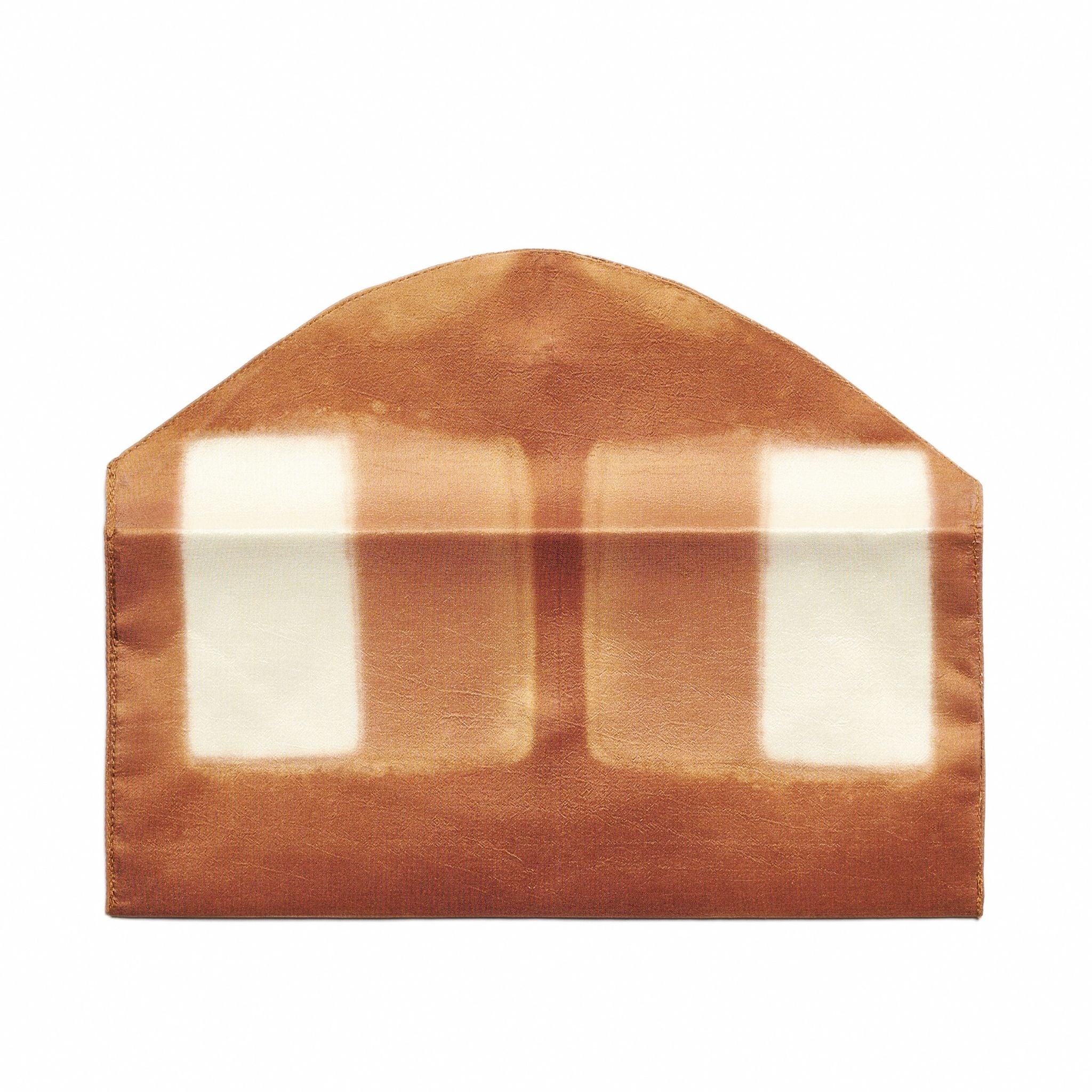 Melo Mulberry Silk Shibori Hand Crafted Zero Waste Pouch (Gold)