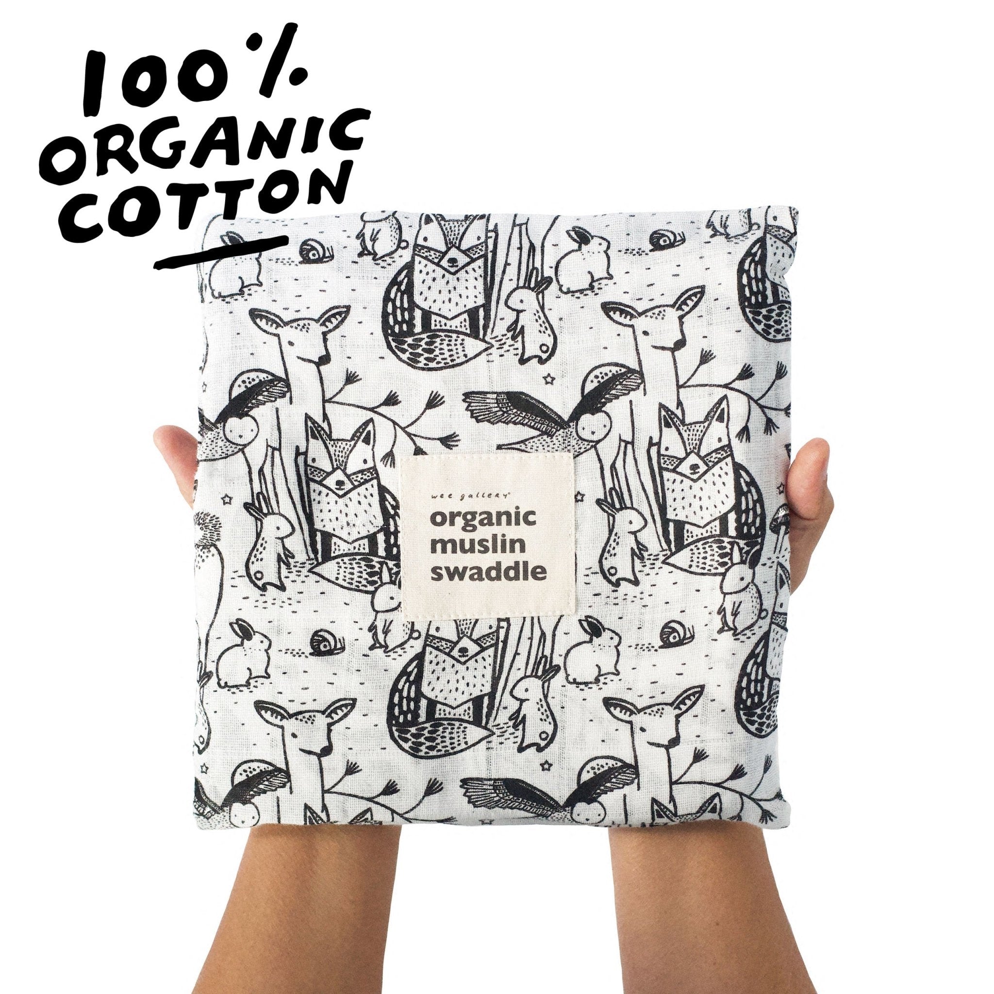 Organic Muslin Swaddle (Forest)