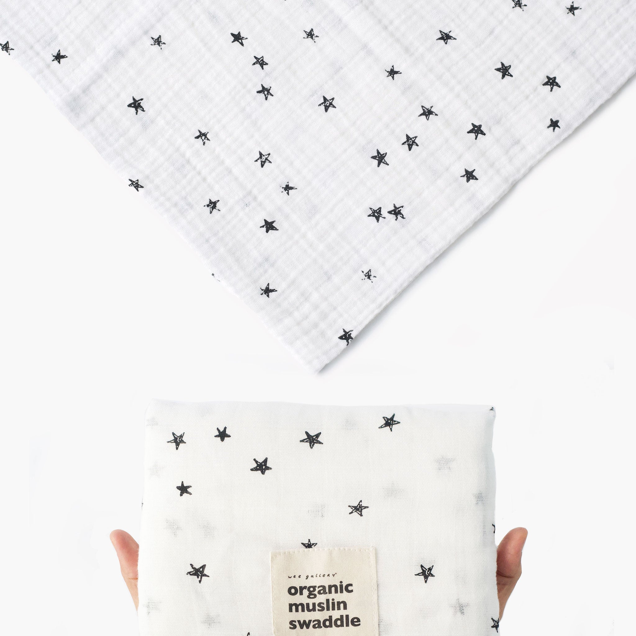 Organic Muslin Swaddle (Stars)