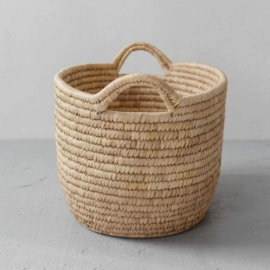 Palm Leaf Laundry Basket (Low Oval)
