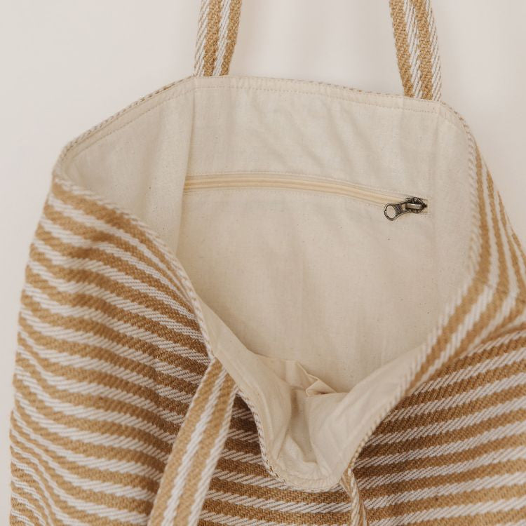 Paris Striped Tote (Natural Stripe)