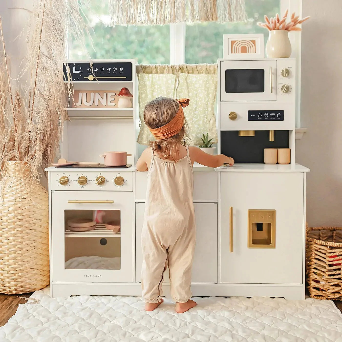 Iconic Wooden Play Kitchen (Cream)