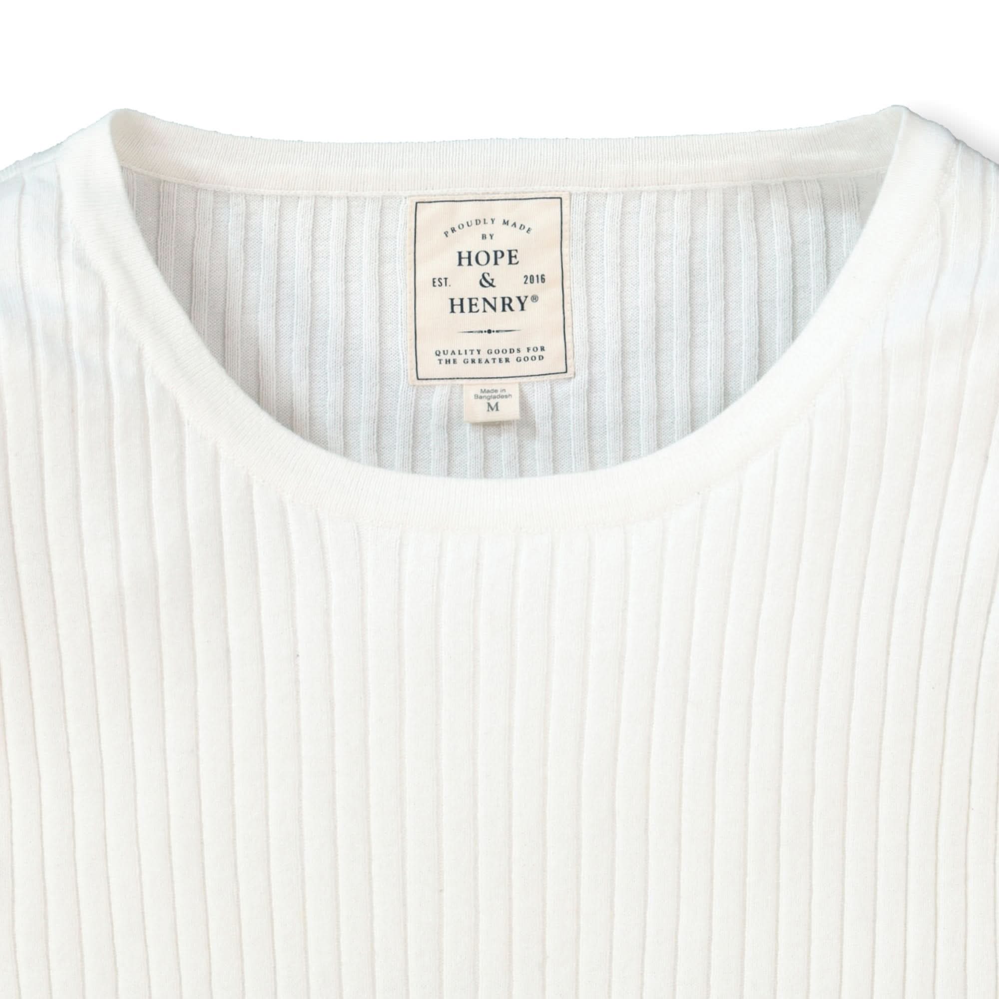 Rib Knit Sweater Top (Soft White)