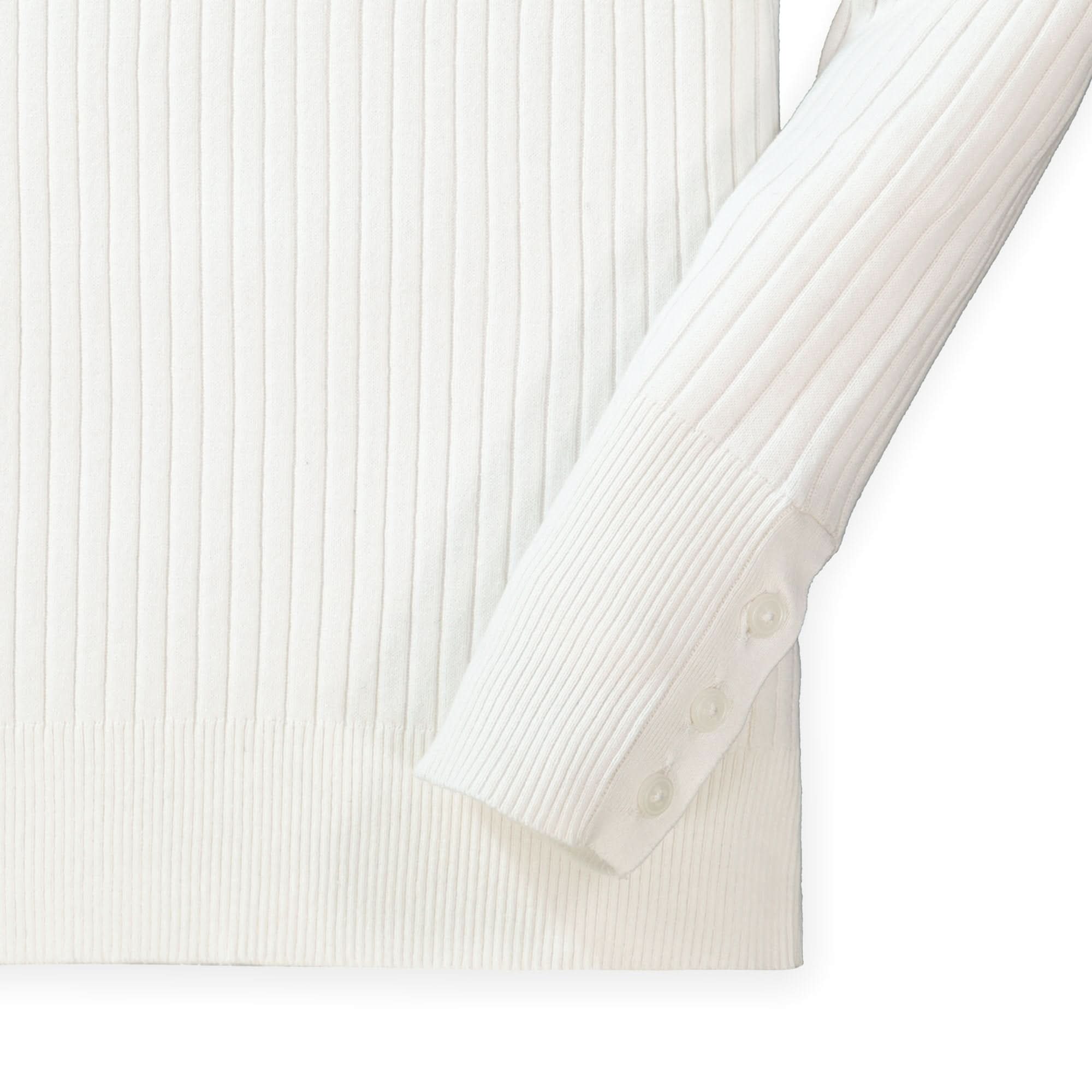 Rib Knit Sweater Top (Soft White)