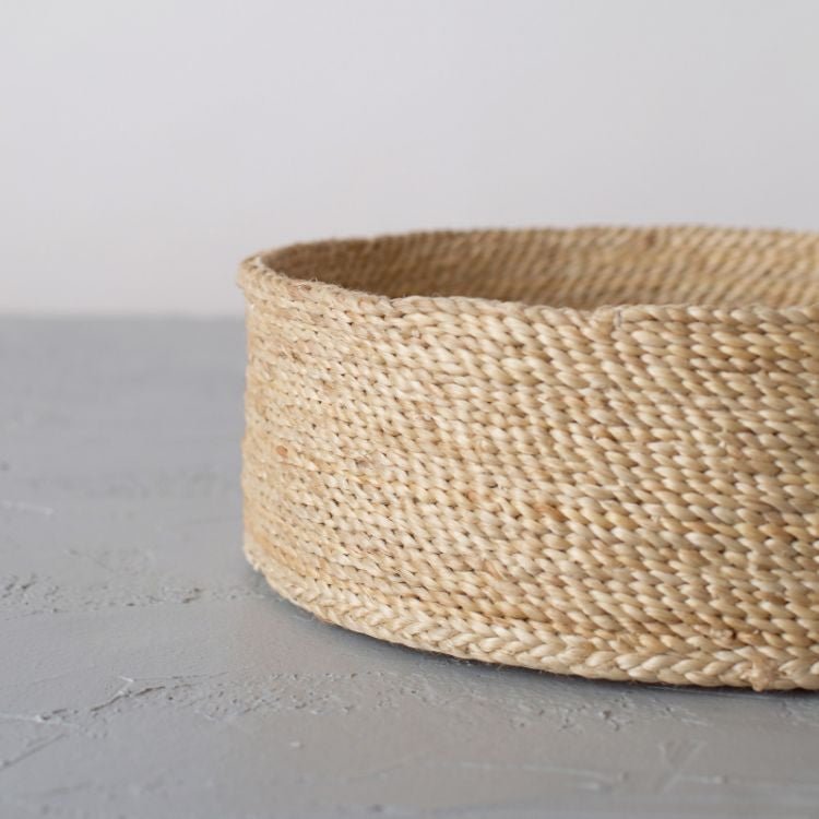 Round Low Jute Baskets Trio