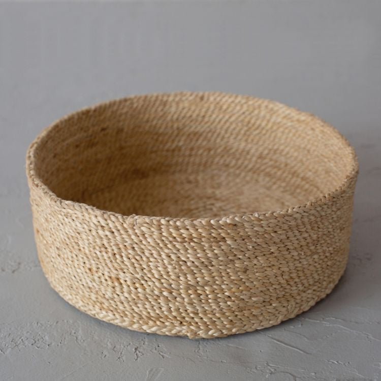 Round Low Jute Baskets Trio