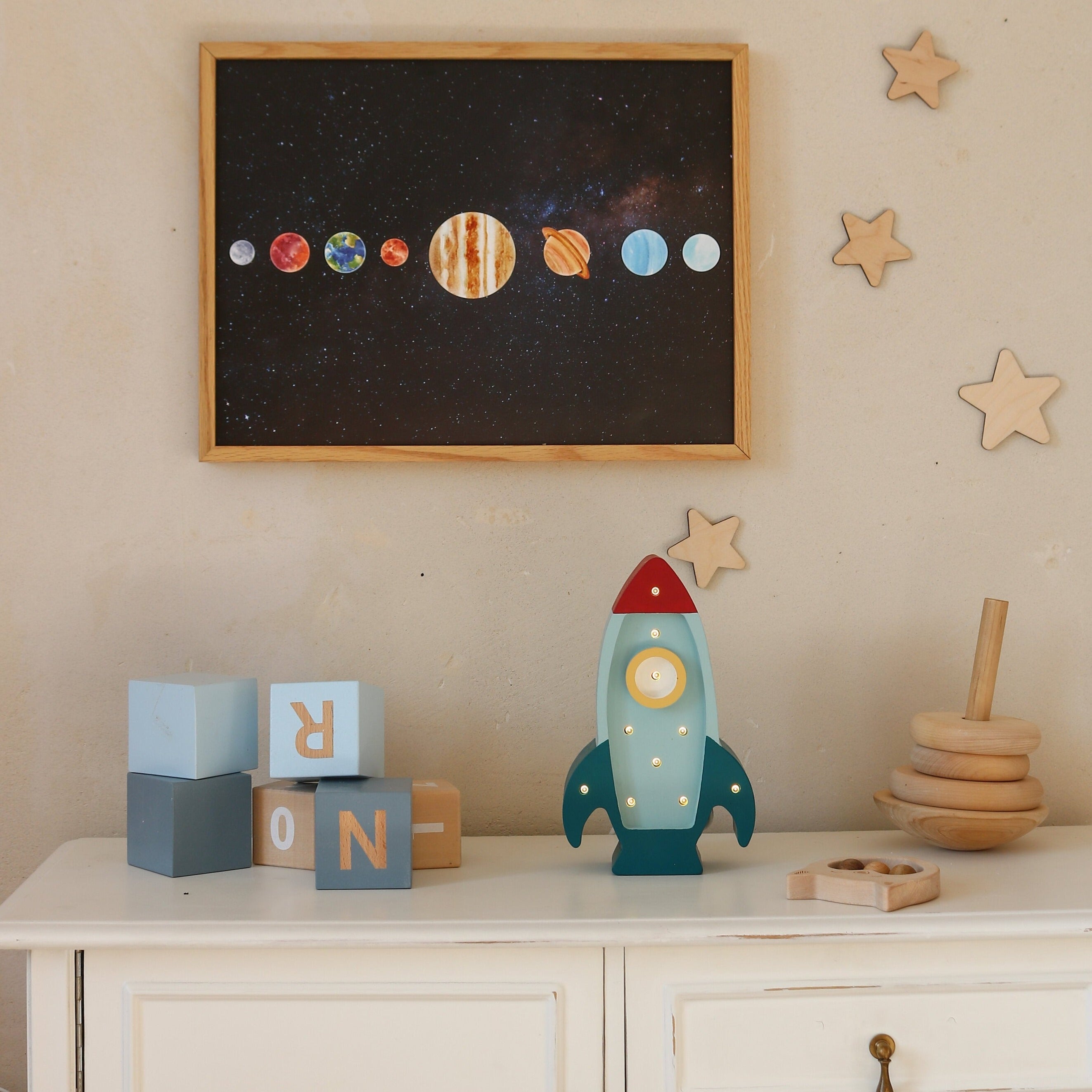 Mini Rocket Ship Lamp