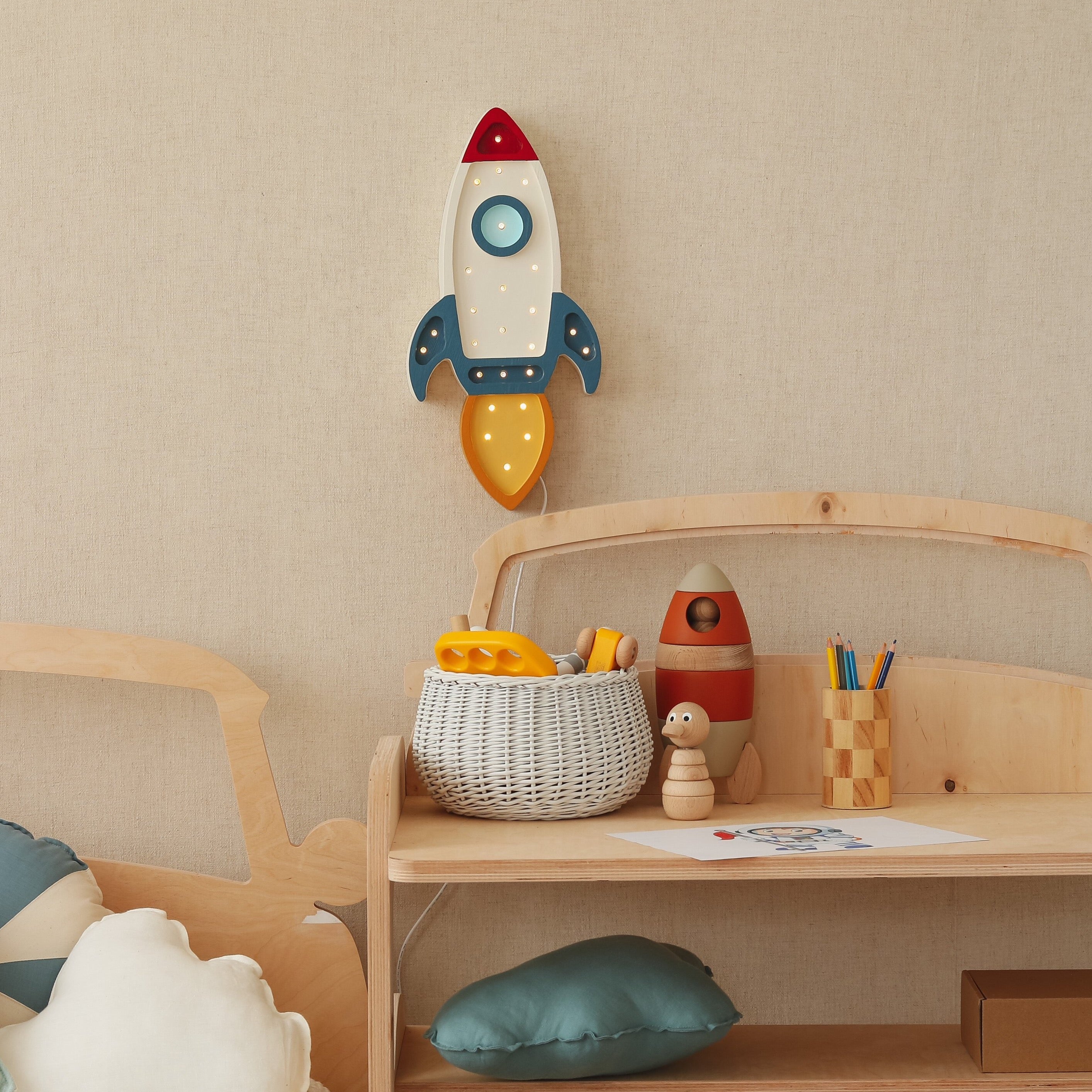 Rocket Ship Lamp
