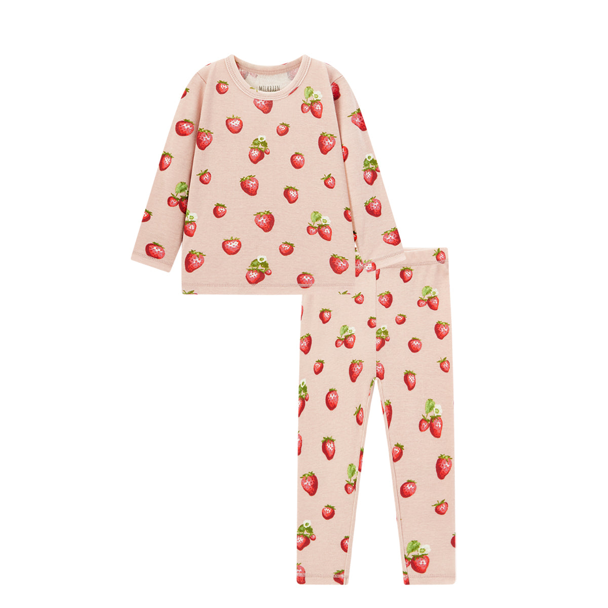 Strawberry Organic Cotton Long Sleeve Two Piece Pajama Set