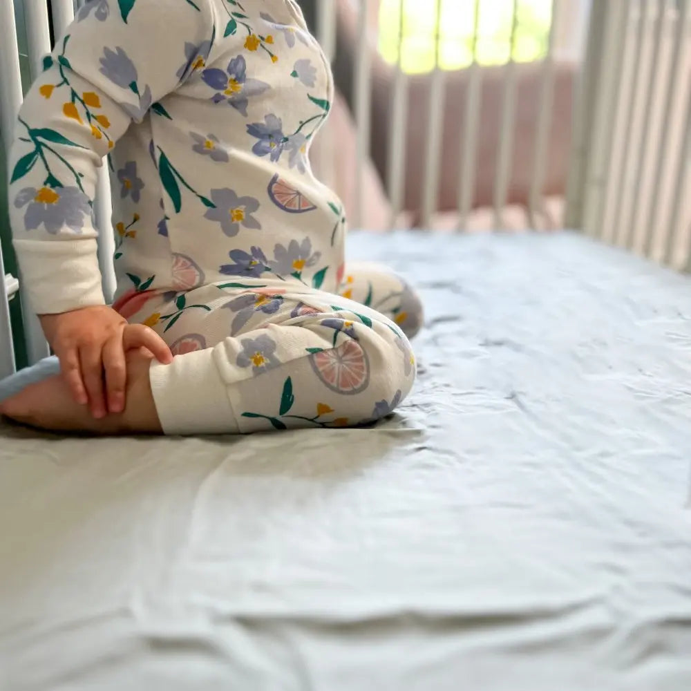 CleanBamboo® Signature Sateen Crib & Toddler Fitted Sheet (Ocean)