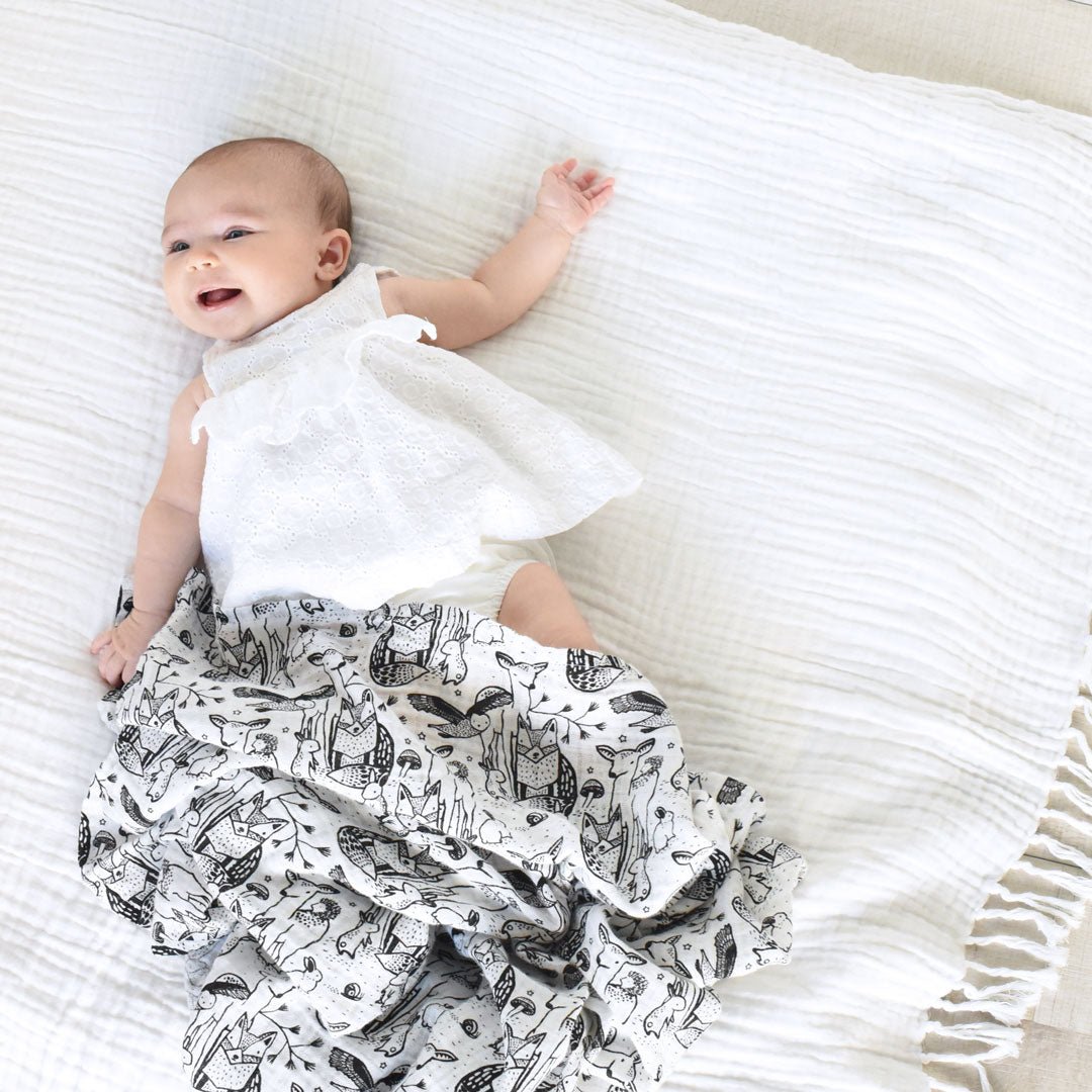 Organic Muslin Swaddle (Forest)