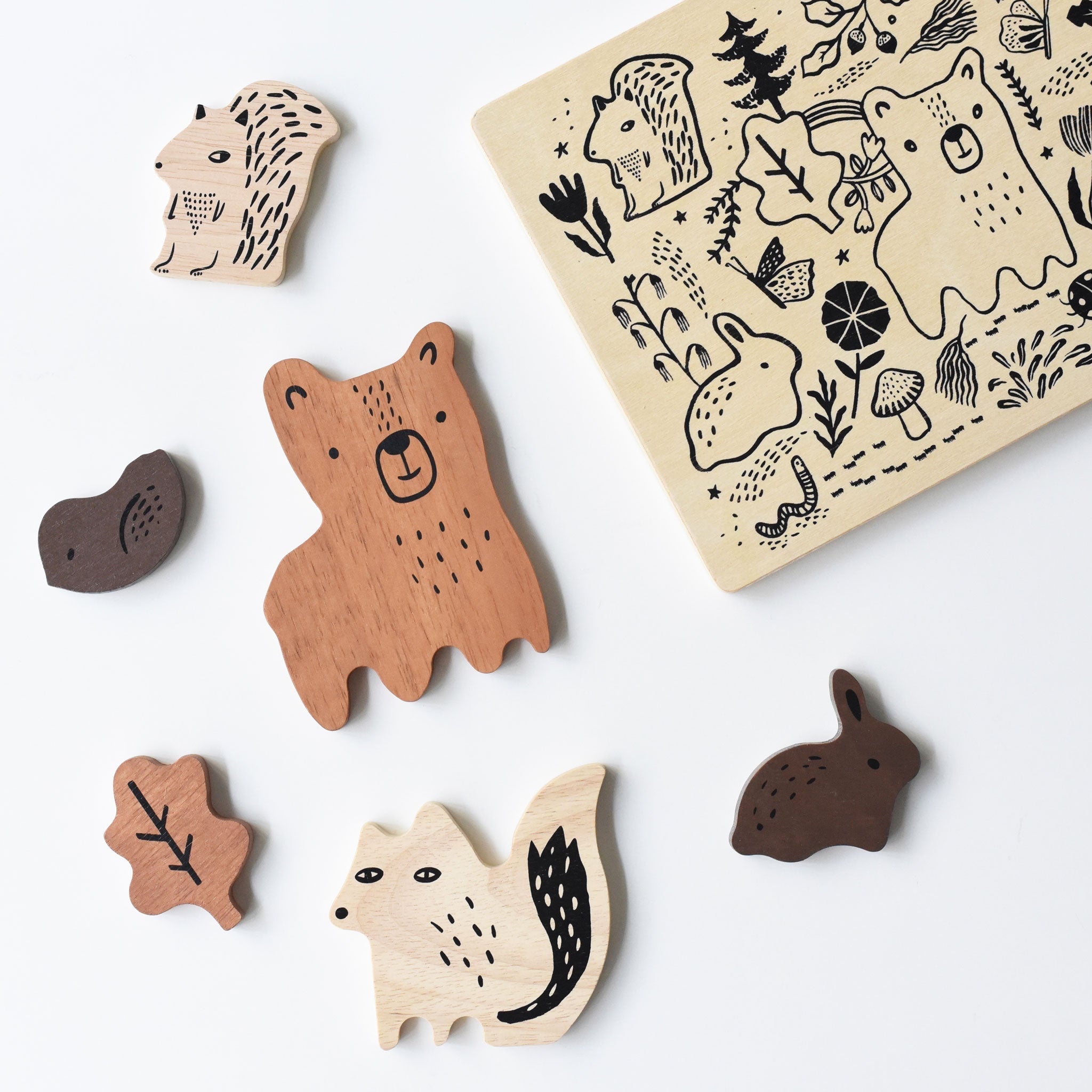 Wooden Tray Puzzle (Woodland Animals)
