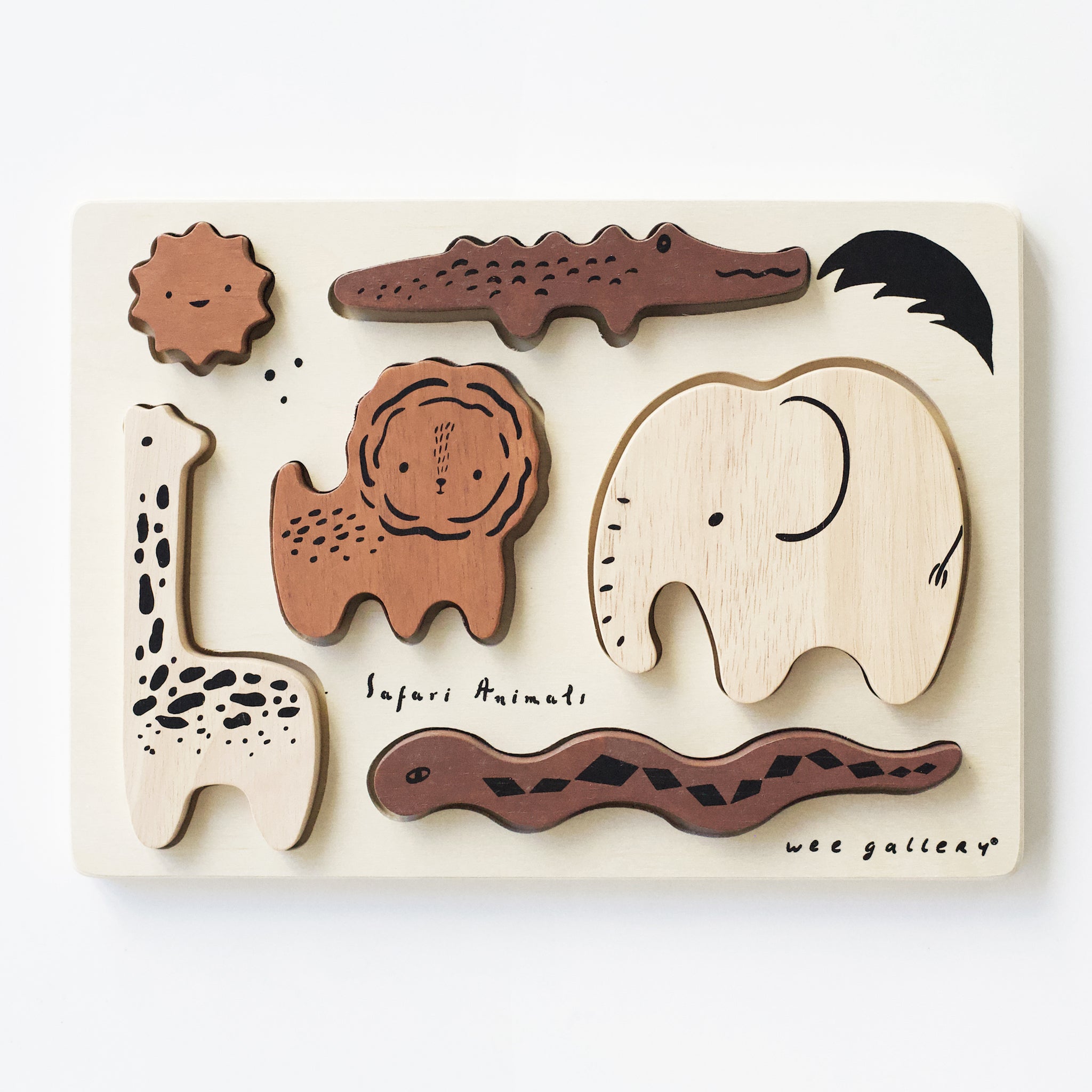 Wooden Tray Puzzle (Safari Animals)
