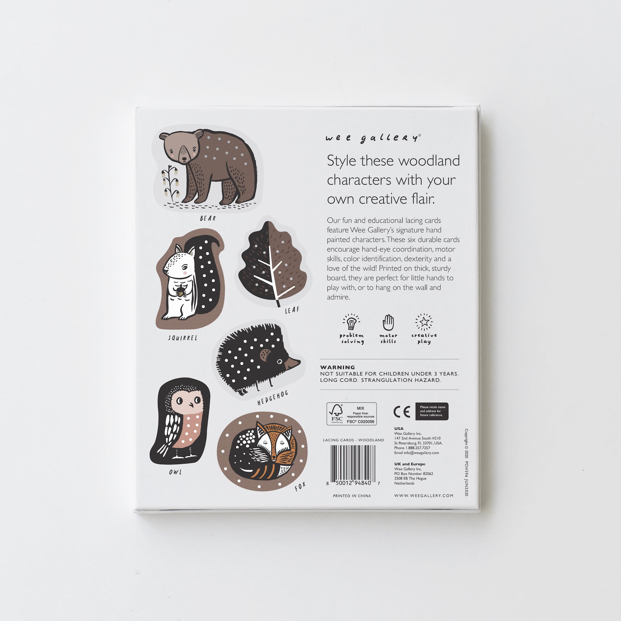 Lacing Cards (Woodland Animals)