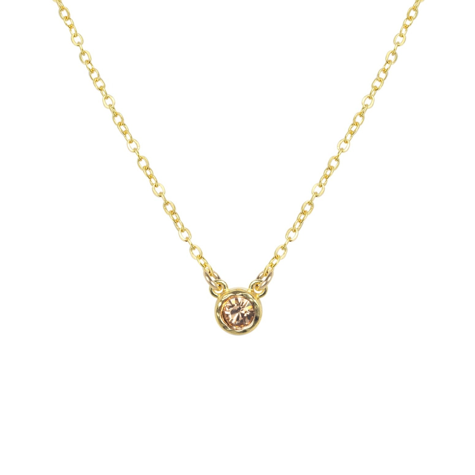 Birthstone Necklace (November - Topaz)
