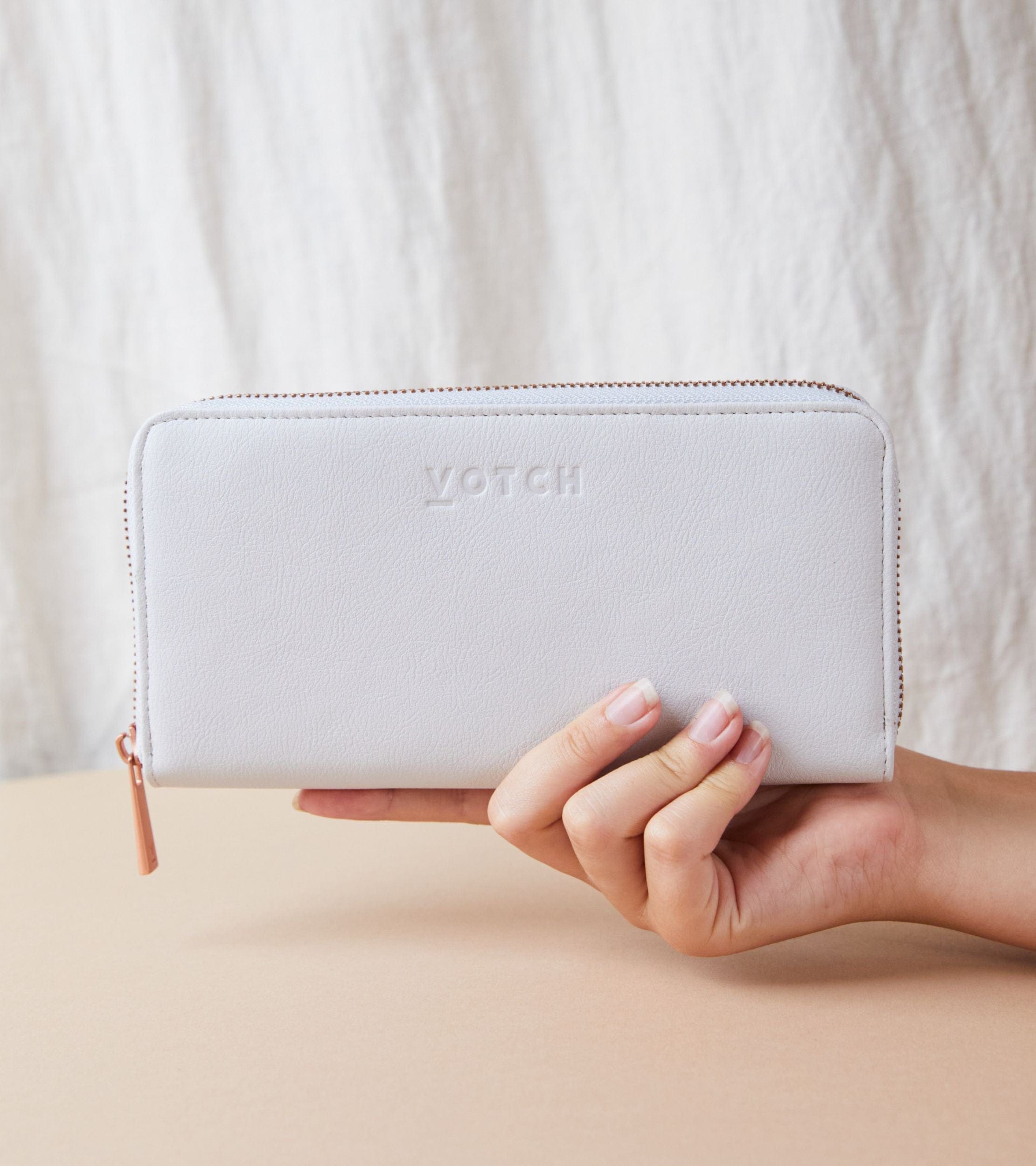 AppleSkin Wallet (Light Grey & Rose Gold)