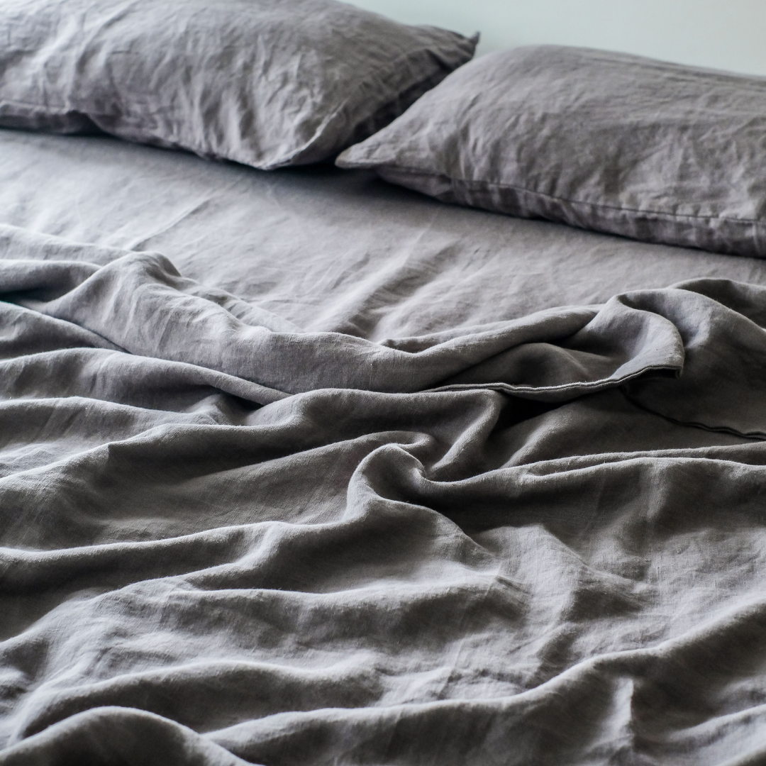 Linen Duvet Cover (Charcoal)