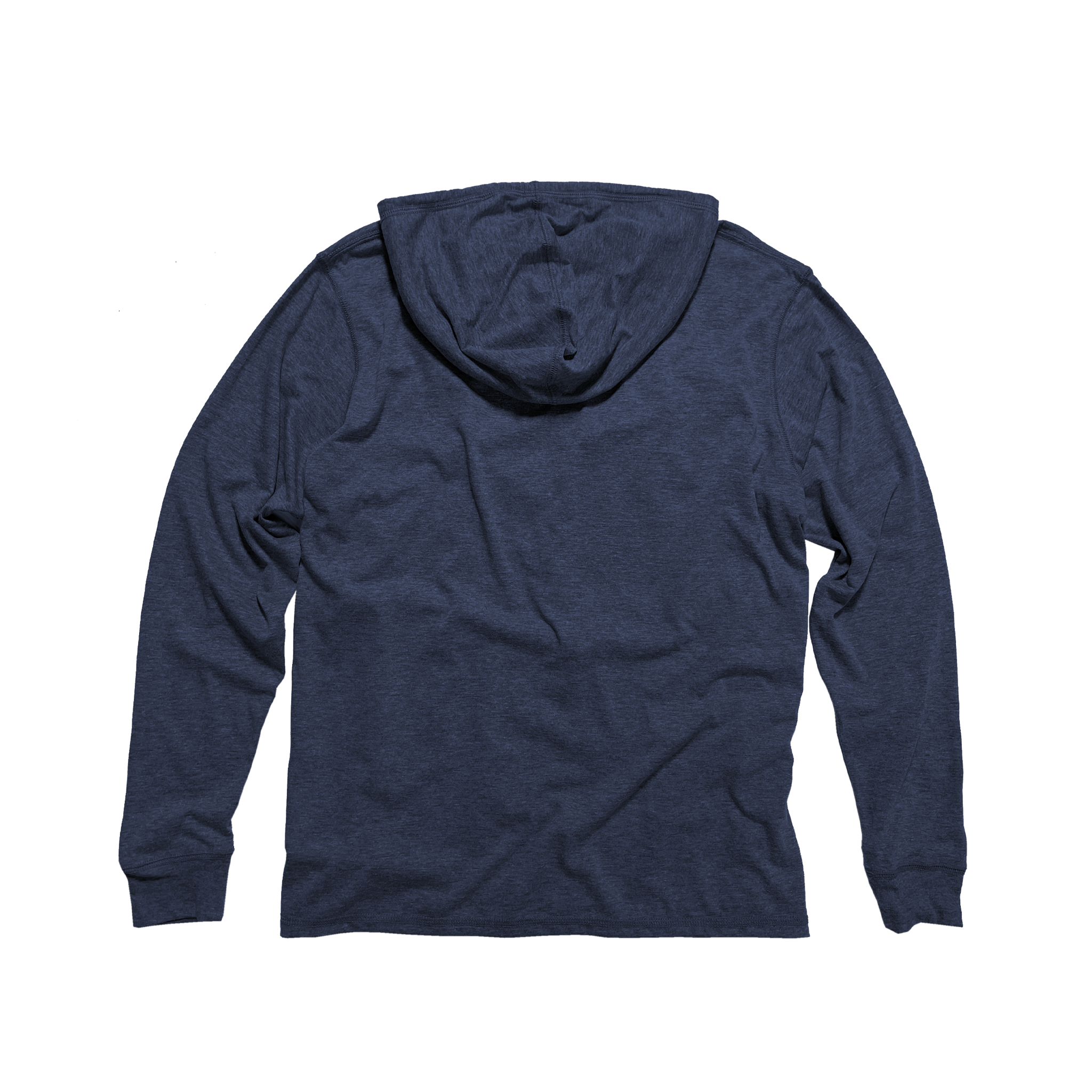 Unisex Eco-Triblend Long Sleeve Hooded Tee (Navy)