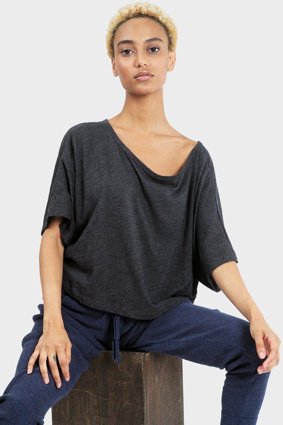 Lumi Crop Top (Heather Charcoal) Top 337 Brand