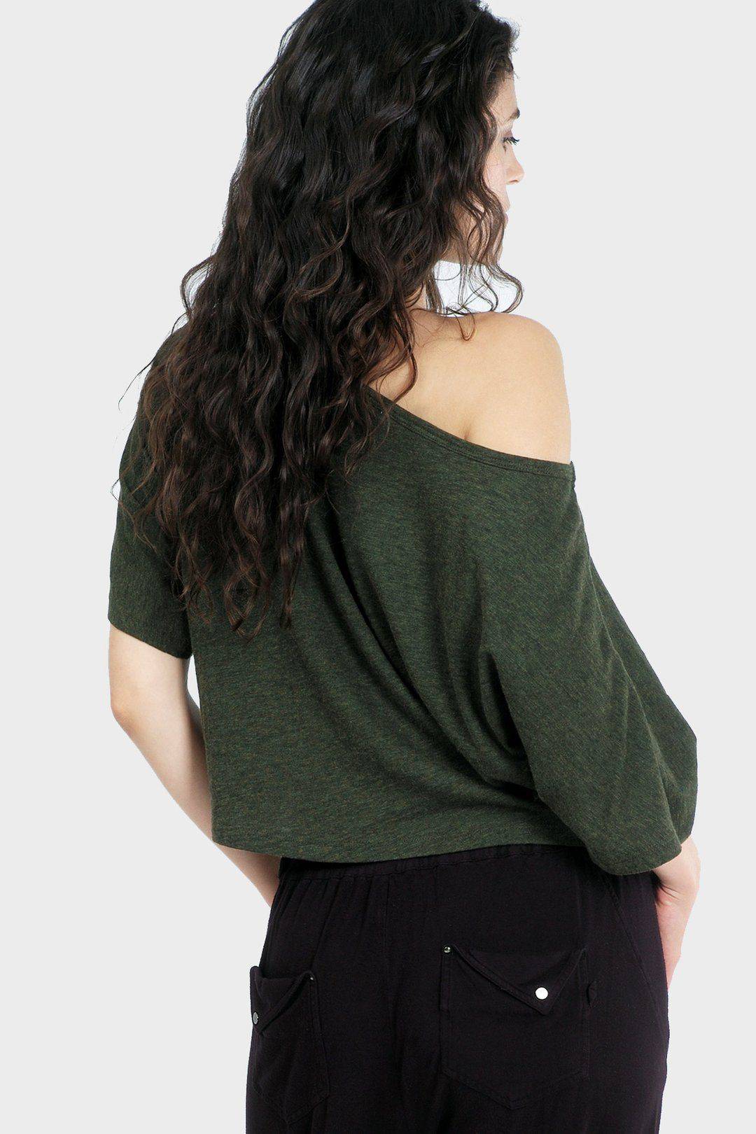 Lumi Crop Top (Heather Forest) Top 337 Brand