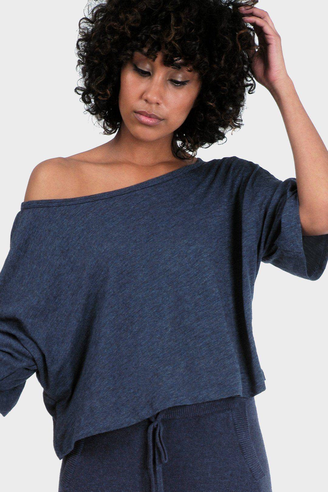 Lumi Crop Top (Heather Lake) Top 337 Brand