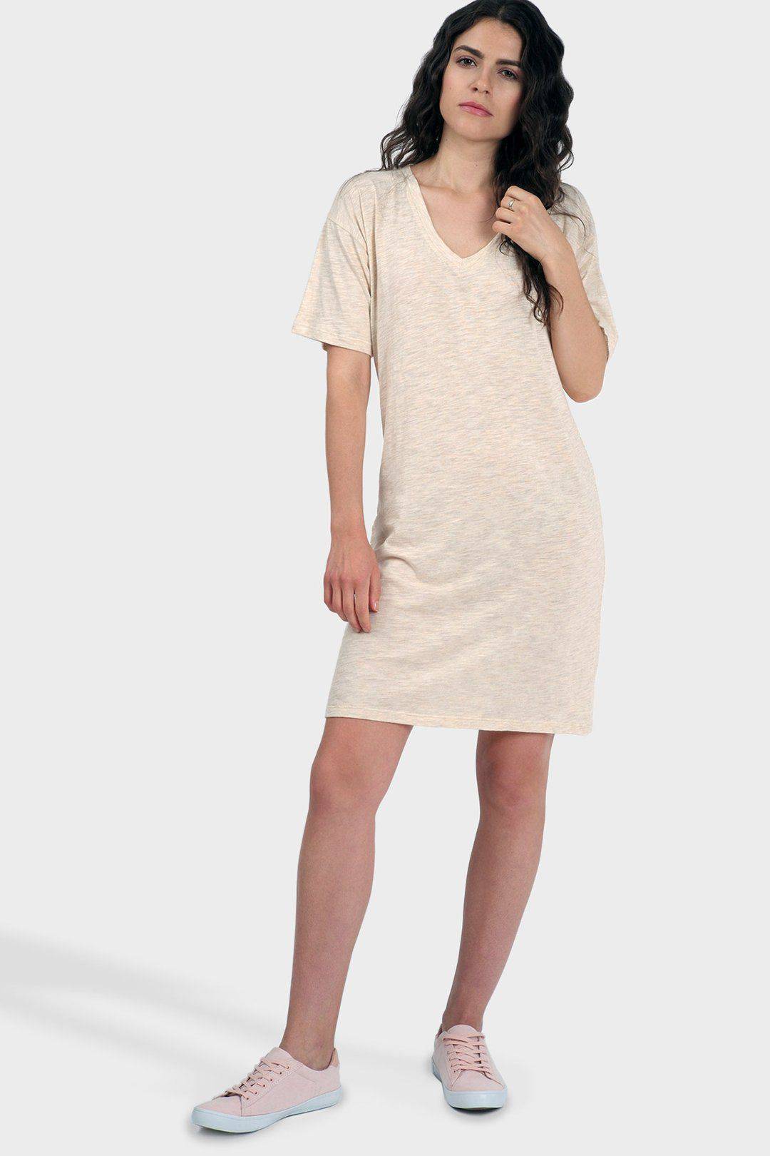 Mika T-Shirt Dress (Heather Almond) Dress 337 Brand