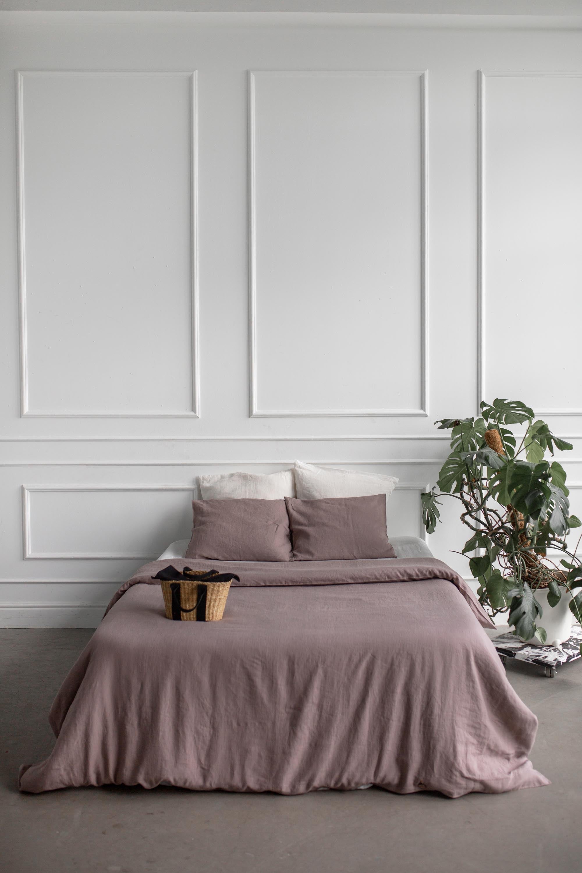 Linen Duvet Cover (Rosy Brown)