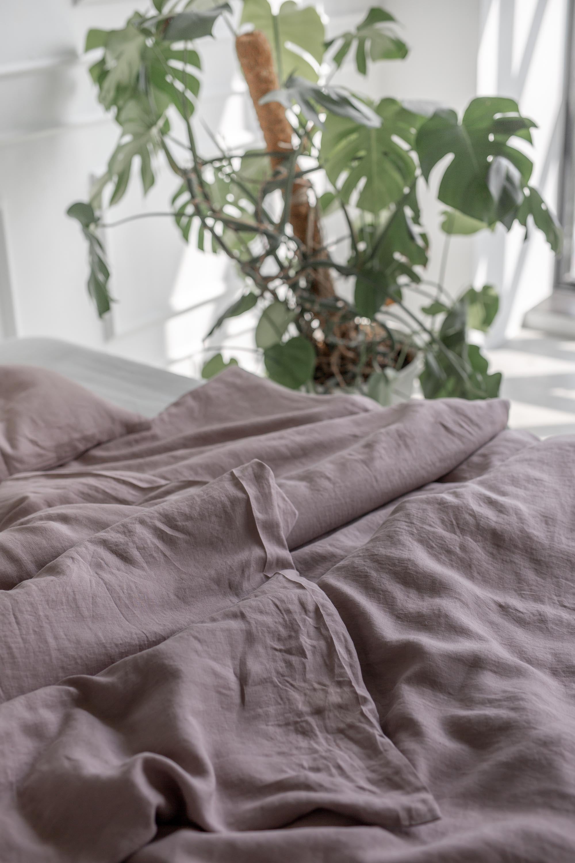 Linen Duvet Cover (Rosy Brown)
