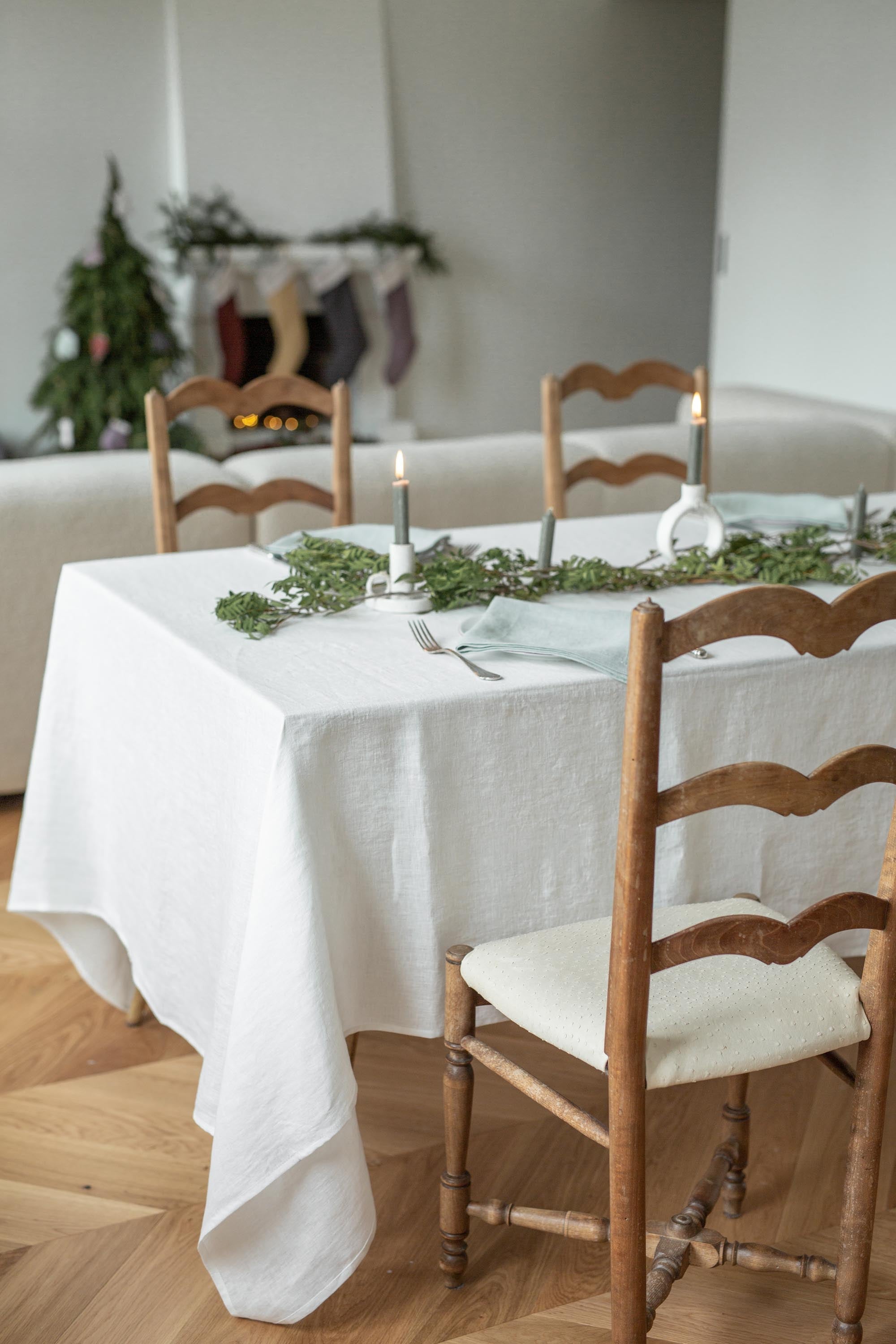 Linen Tablecloth (White)