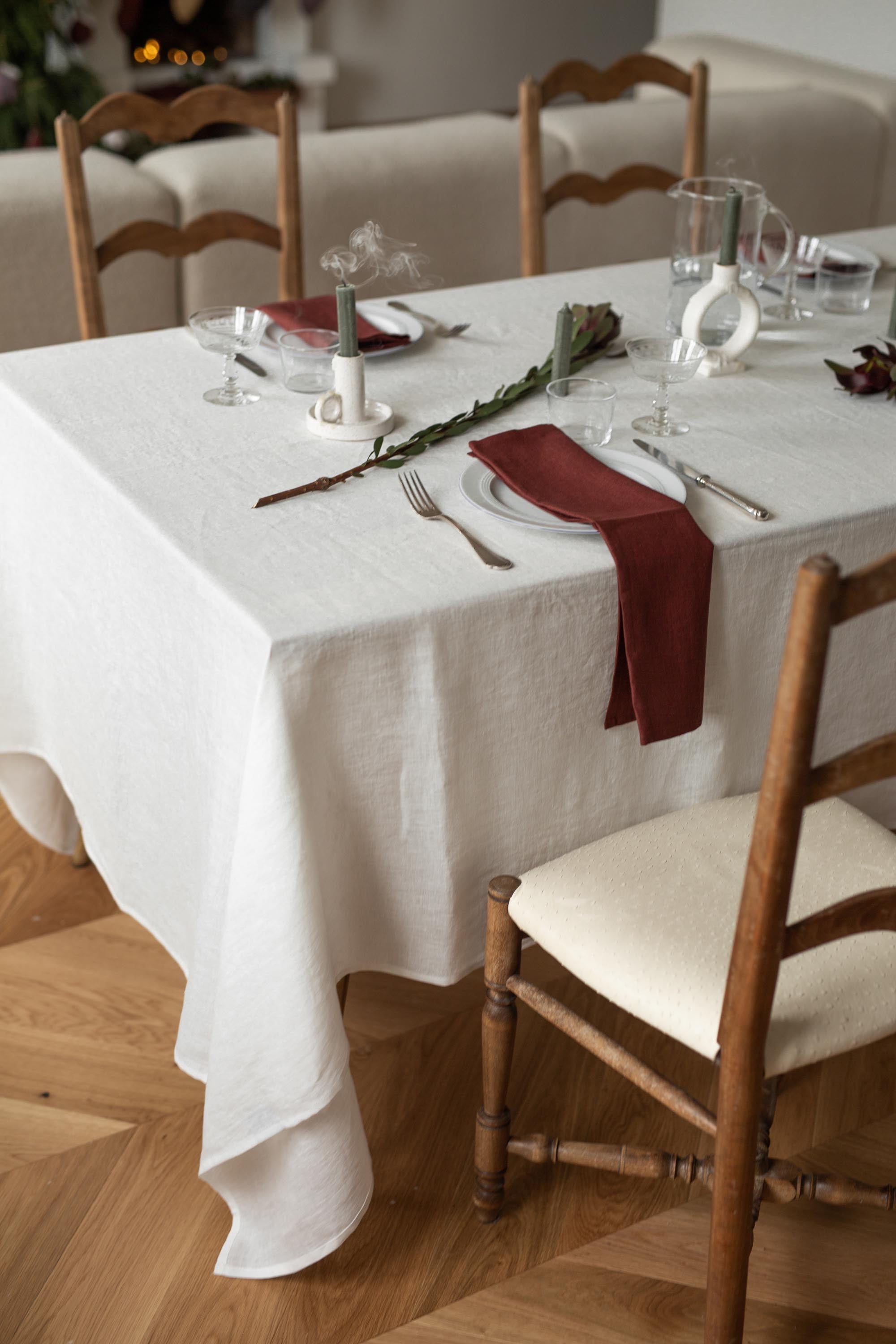 Linen Tablecloth (White)