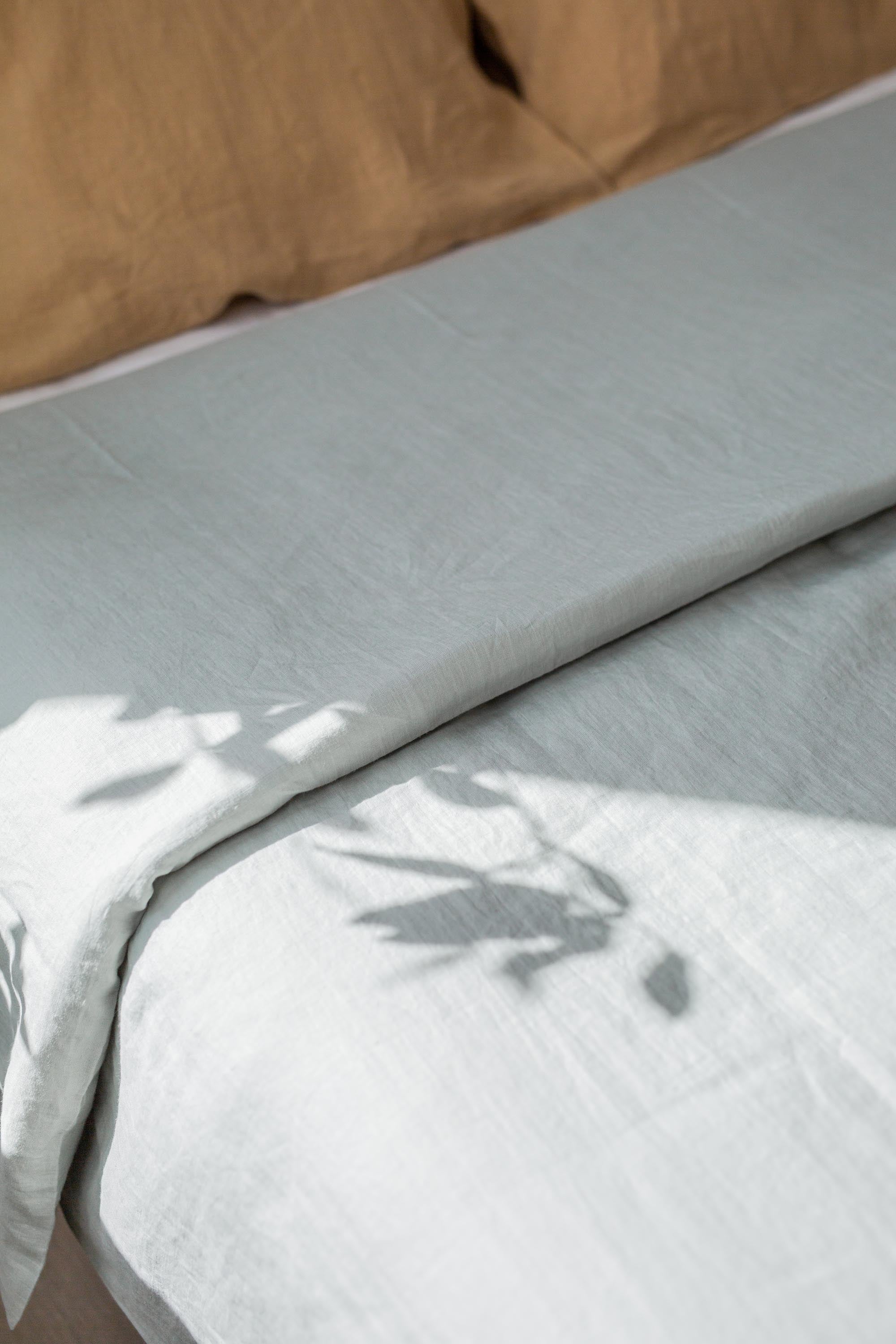 Linen Duvet Cover (Sage Green)
